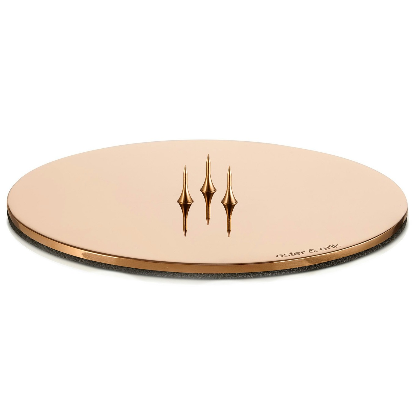 Candle Plate Ø12 cm Rose Gold, Shiny