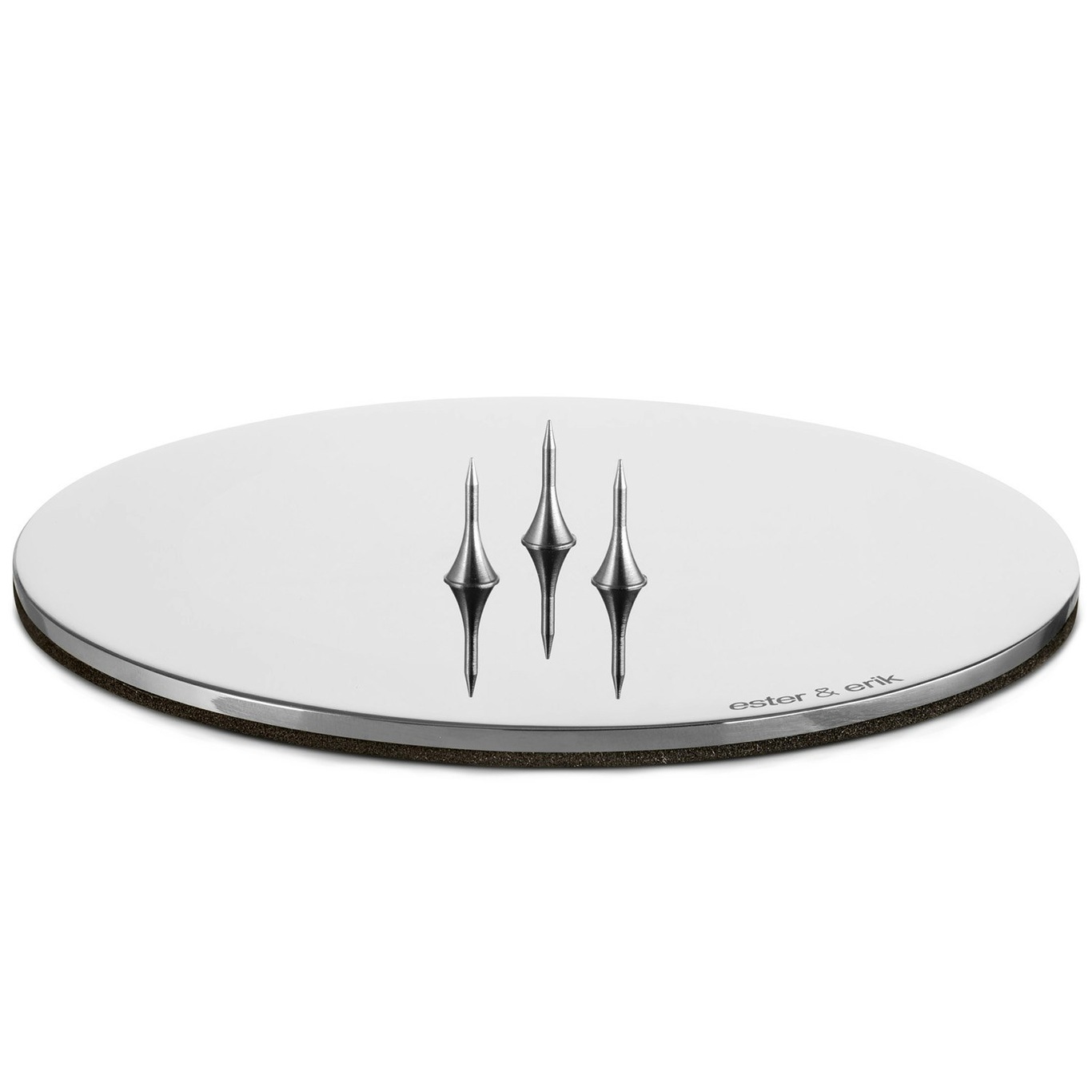 Candle Plate Ø9 cm Silver, Shiny