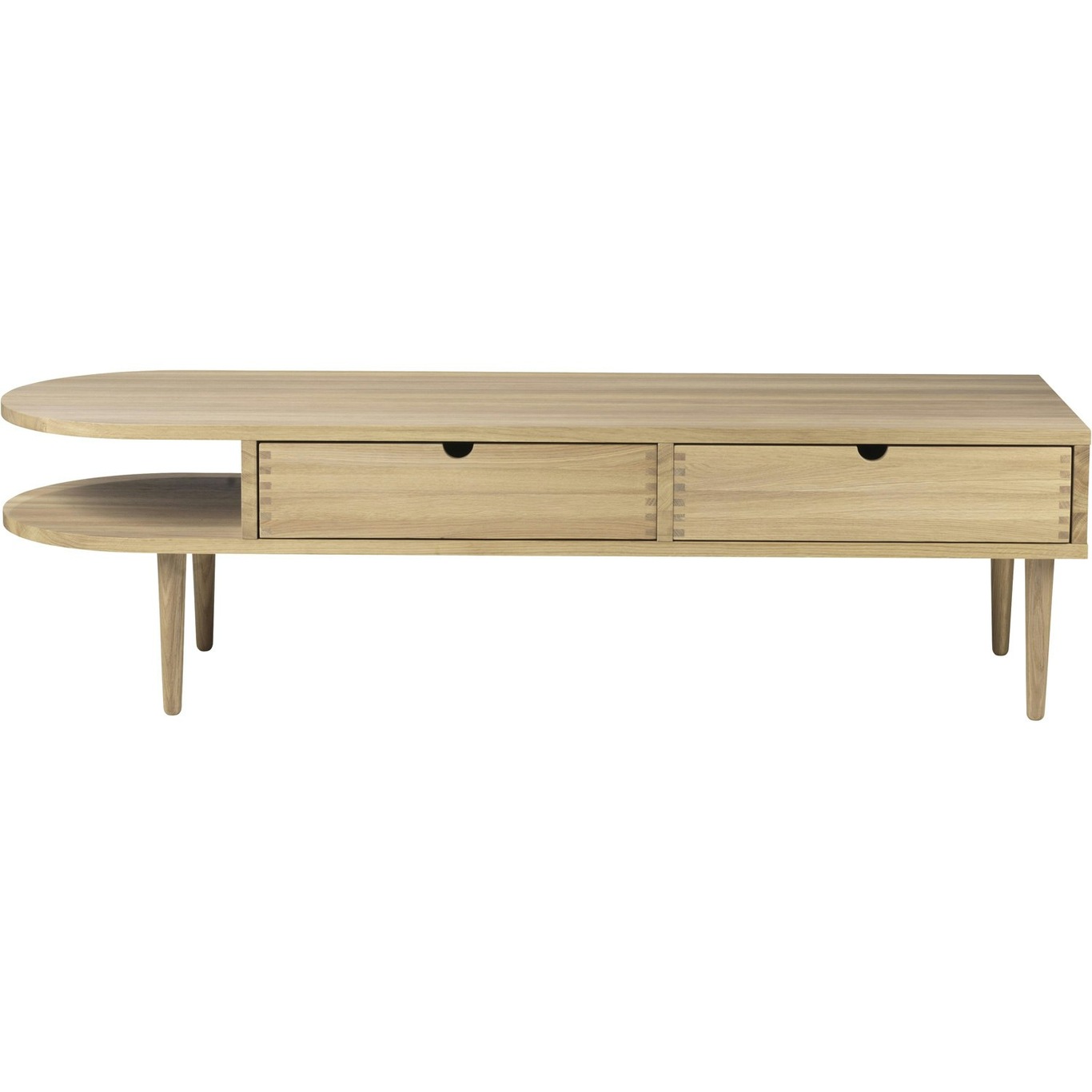 F24 Bench 145 cm, Lacquered Oak