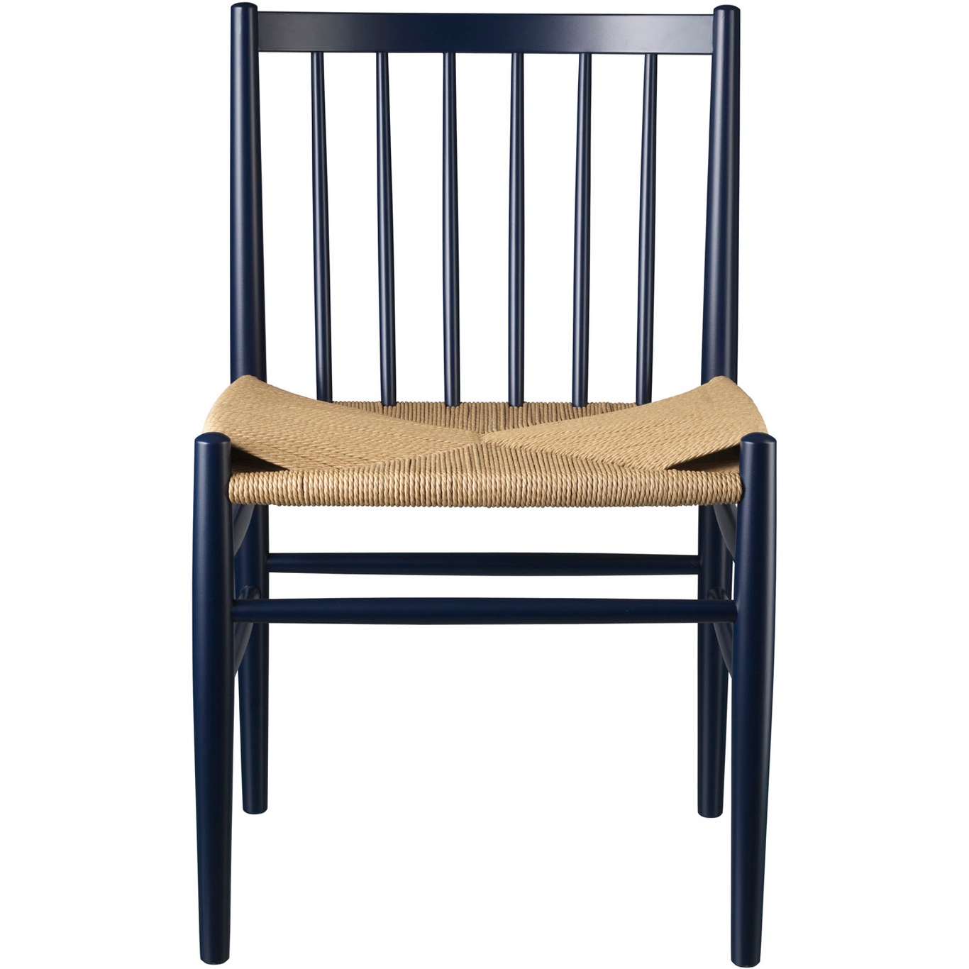 J80 Chair, Dark Blue / Seat Natural