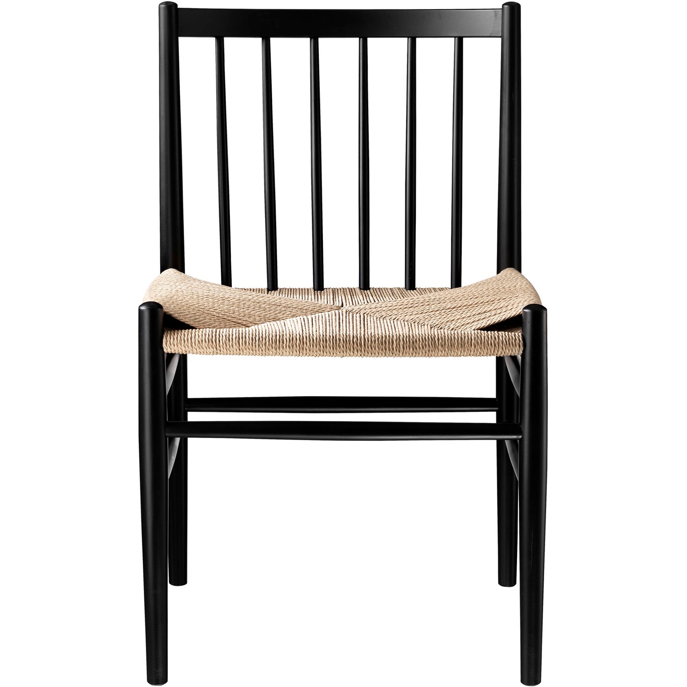 J80 Chair, Black / Seat Natural