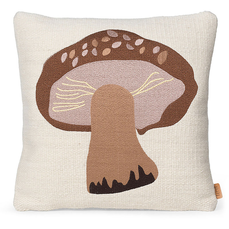 Forest Scatter Cushion Embroidered 40X40 cm, Porcini