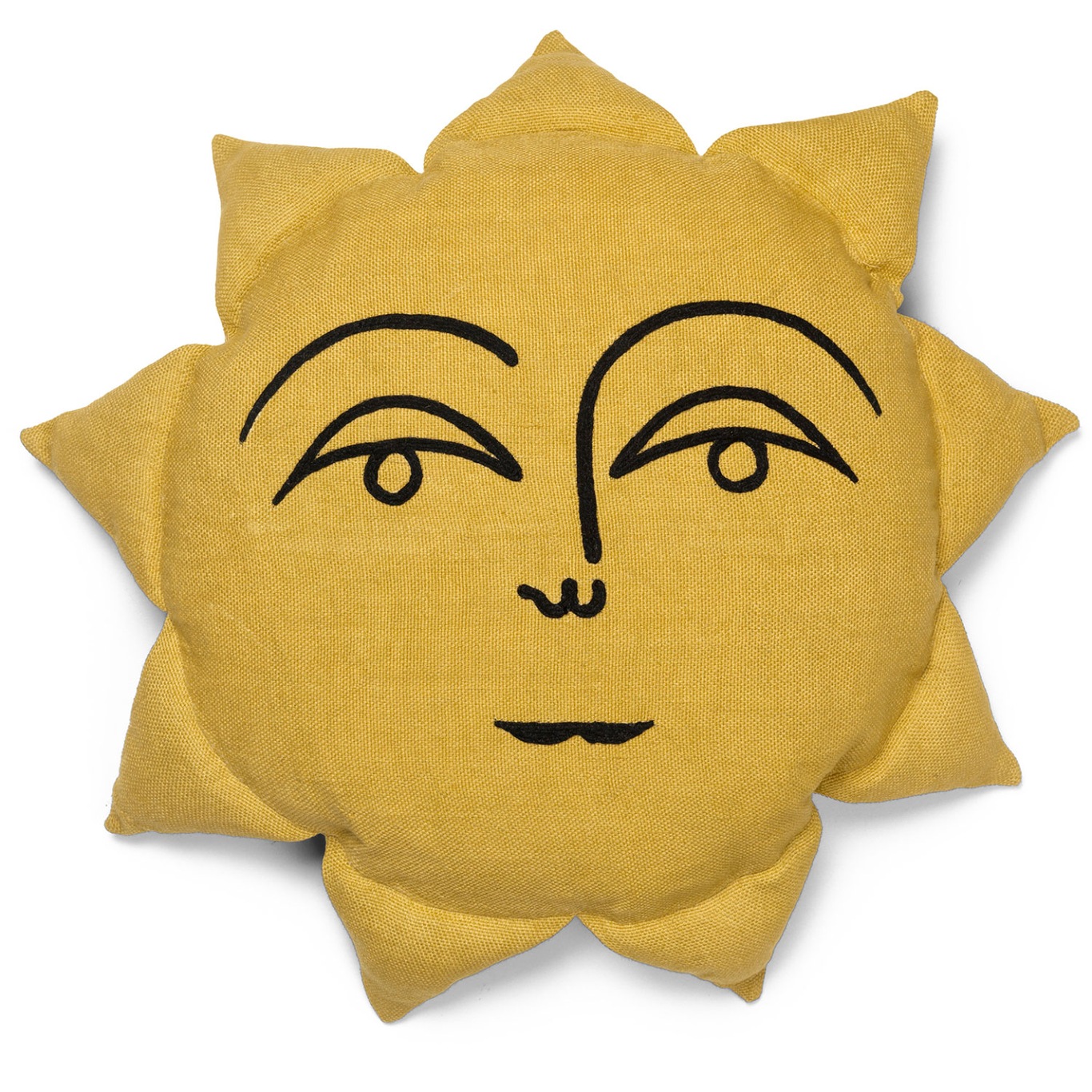 Sun Scatter Cushion Linen Ø35 cm, Yellow