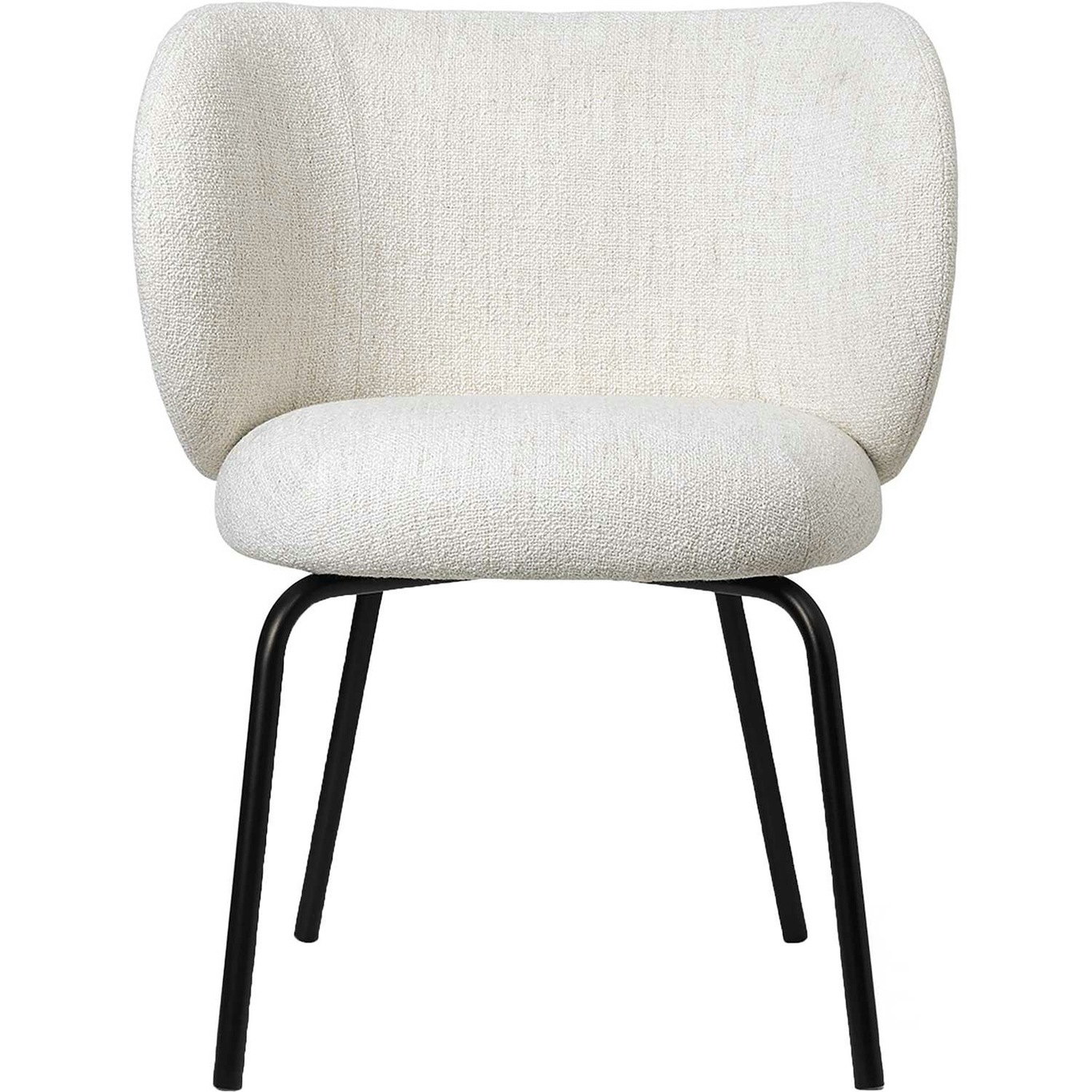 Rico Dining Bouclé Chair, Off-white