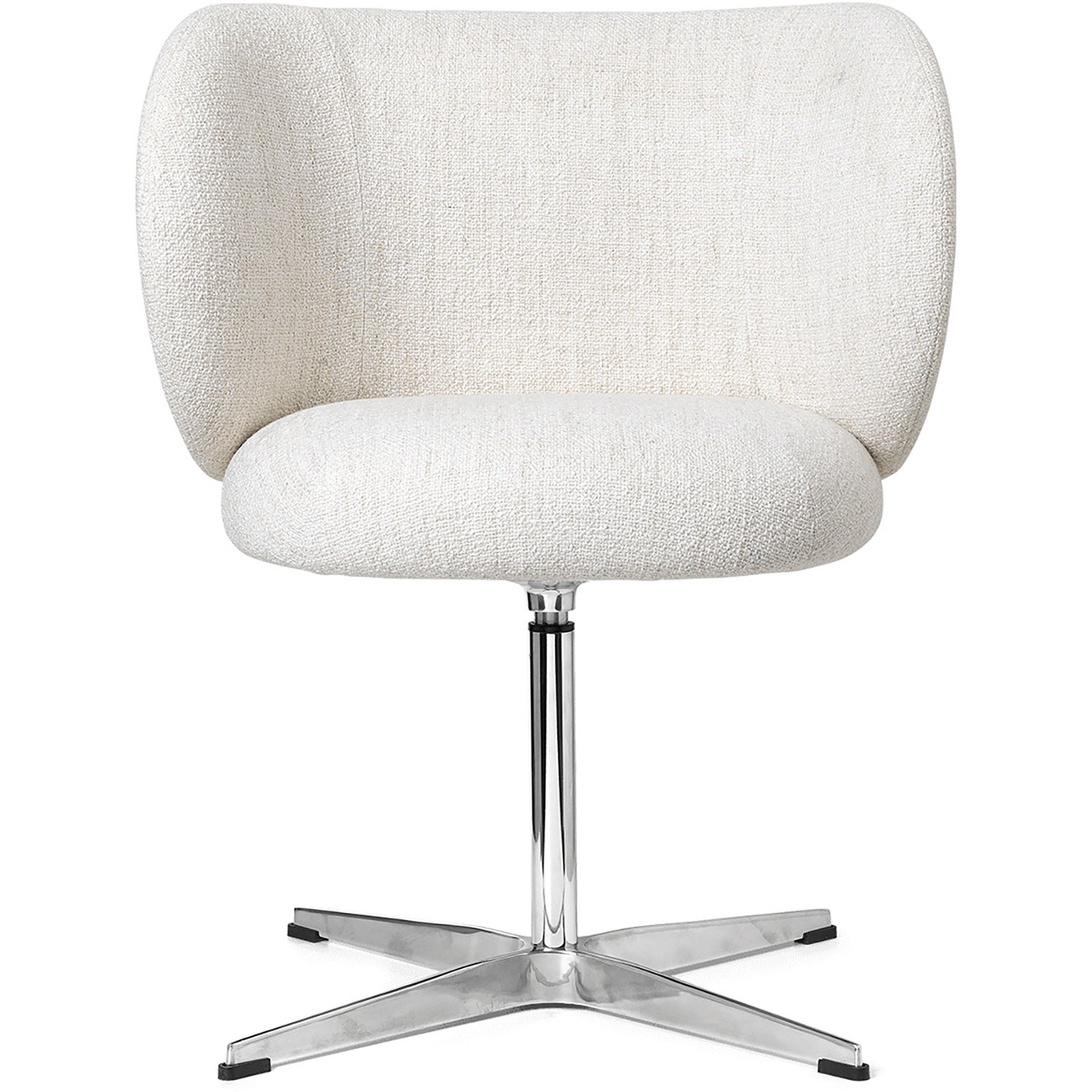 Rico Dining Swivel Bouclé Dining Chair, Off-white