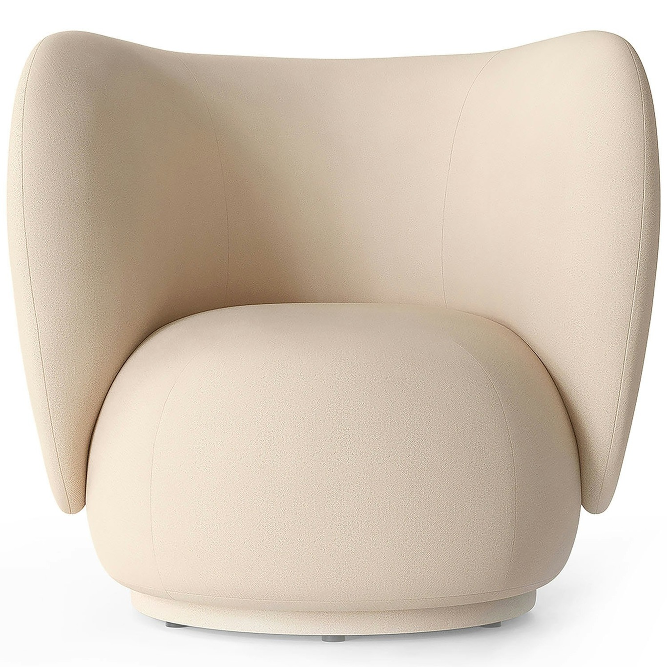 Rico Brushed Lounge Chair, Off-white
