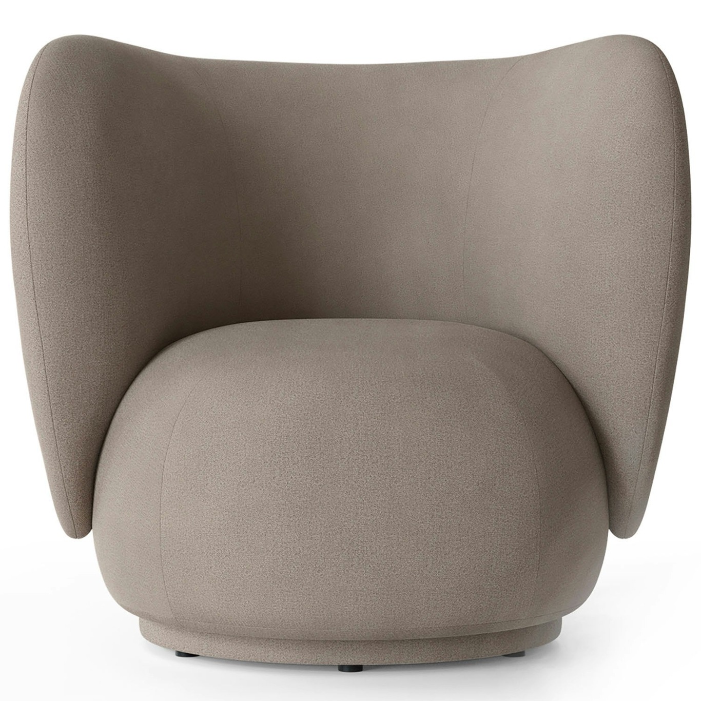 Rico Brushed Lounge Chair, Warm Grey