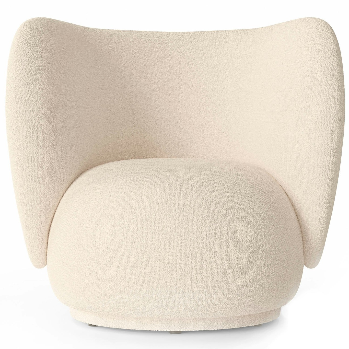 Rico Wool Bouclé Lounge Chair, Off-white