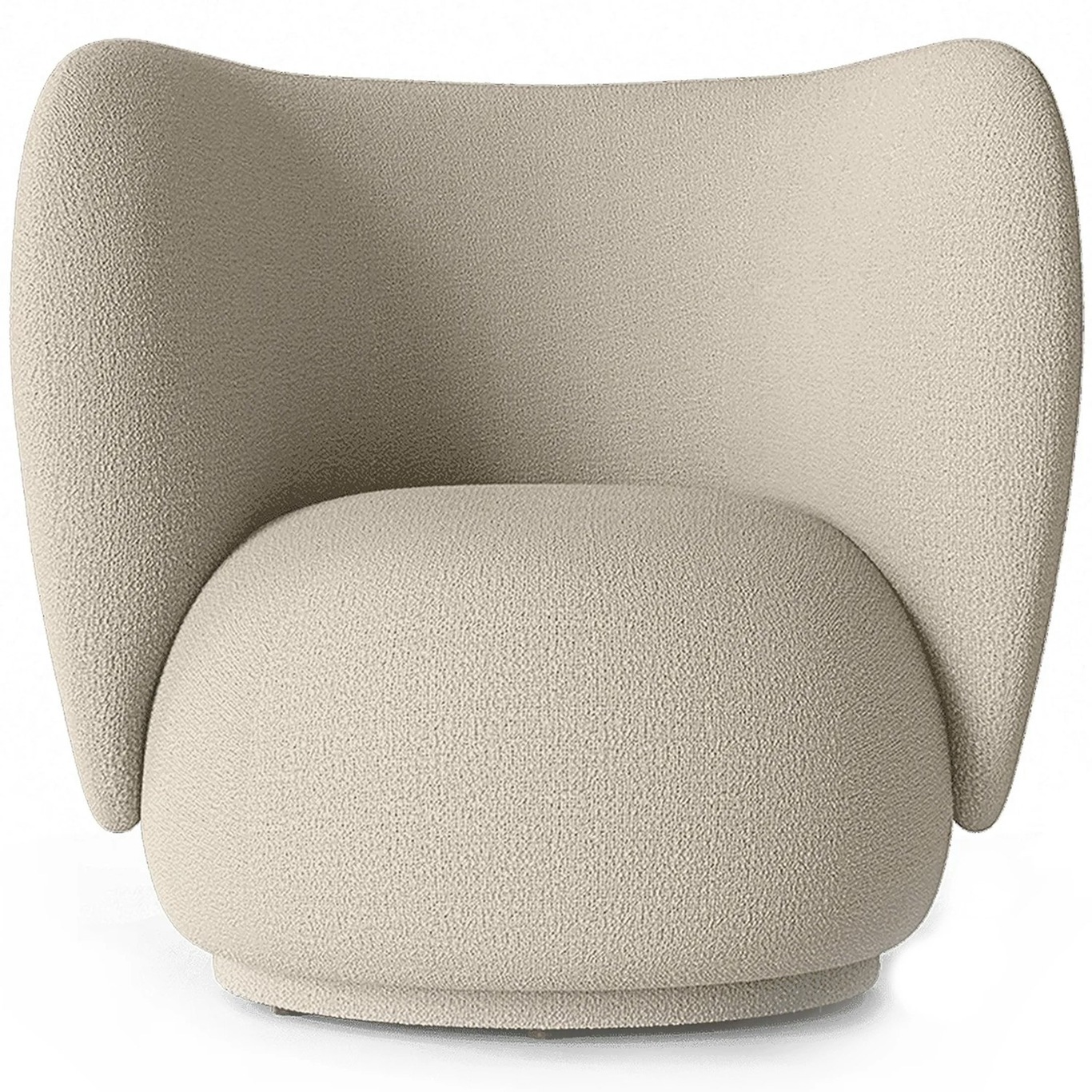 Rico Wool Bouclé Lounge Chair, Natural