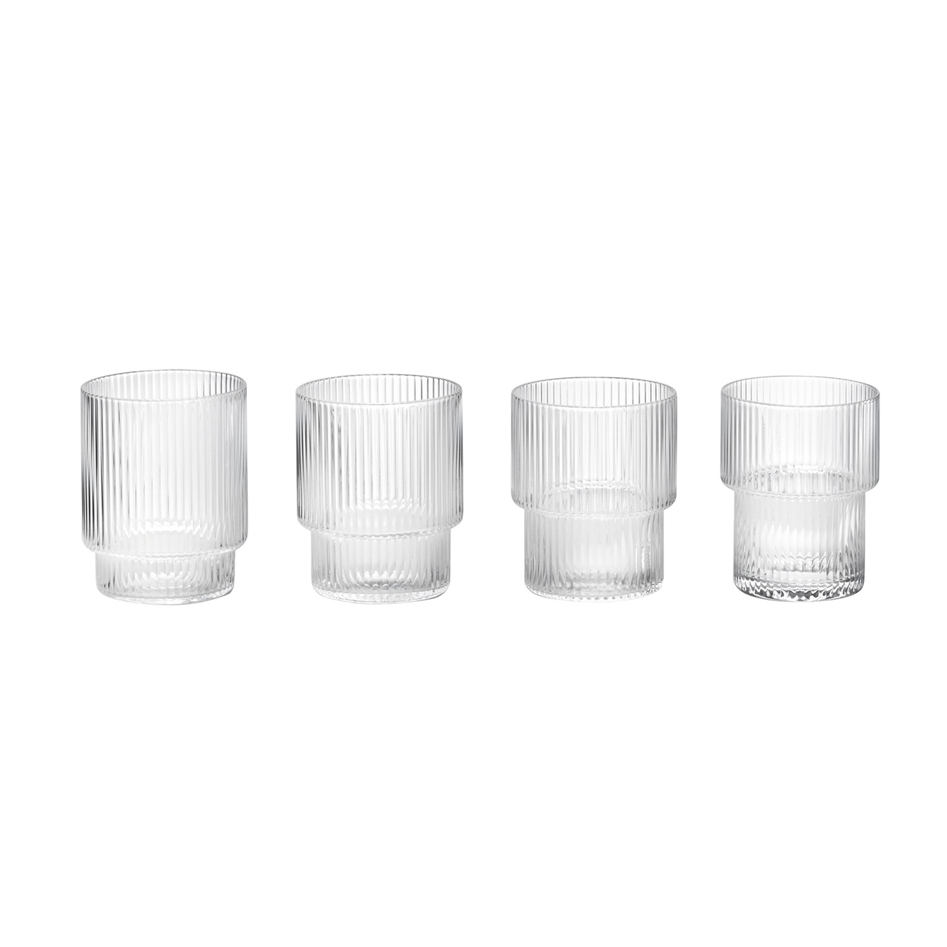 Ripple Glass 4-pack 20 cl, Clear