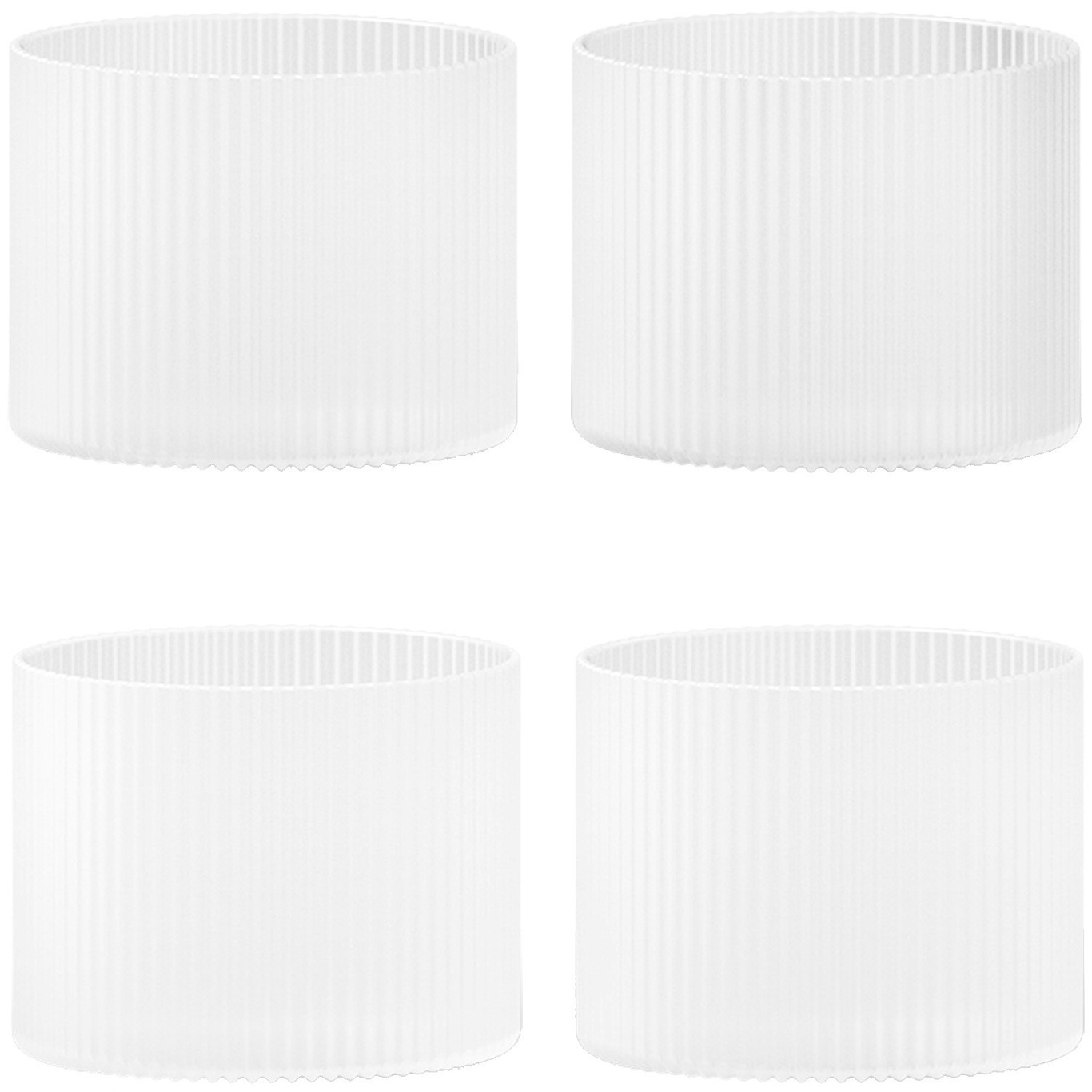 Ripple Low Drinking Glasses 4-pack, Frosted