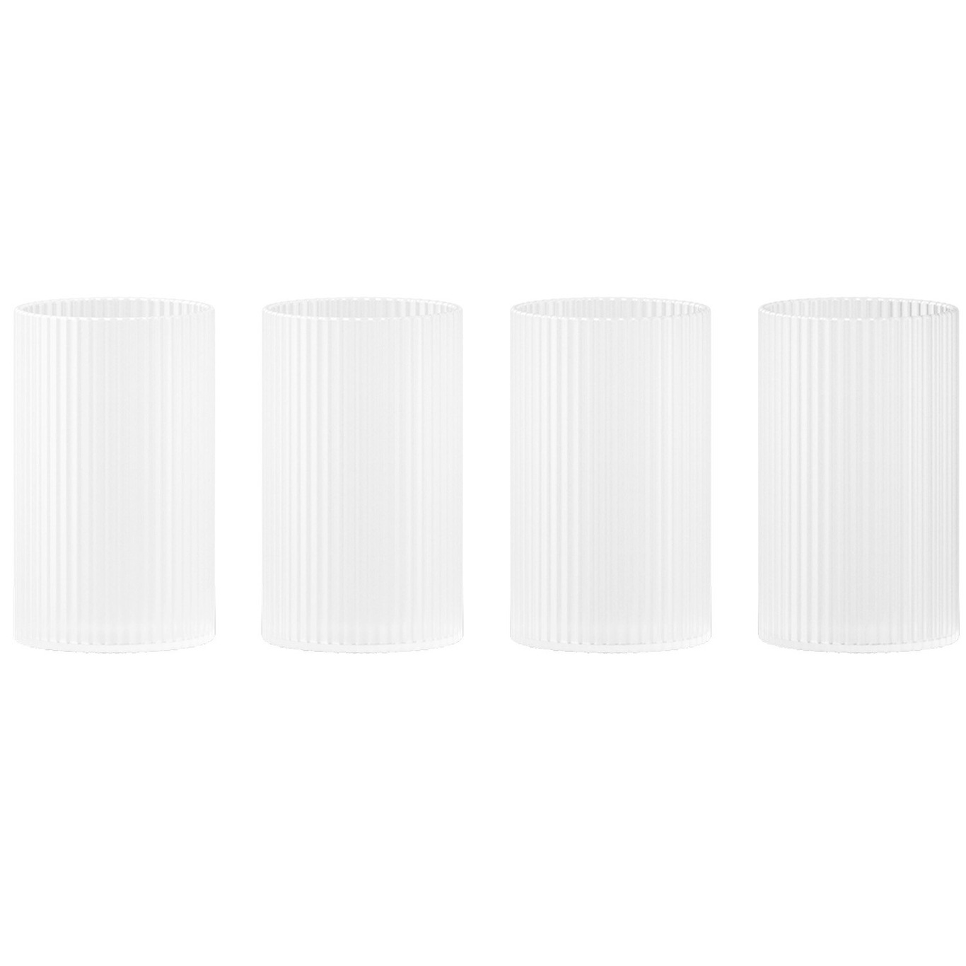 Ripple Drinking Glasses 14 cl 4-pack, Frosted