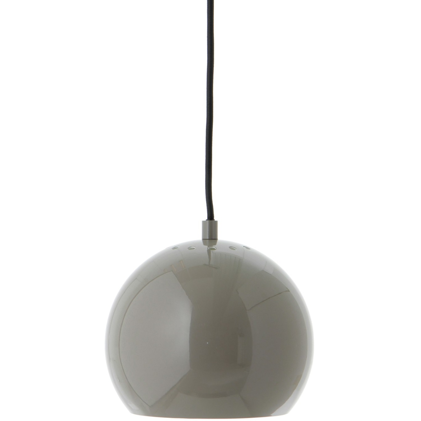 Ball Pendant 18 cm, Glossy Warm Grey