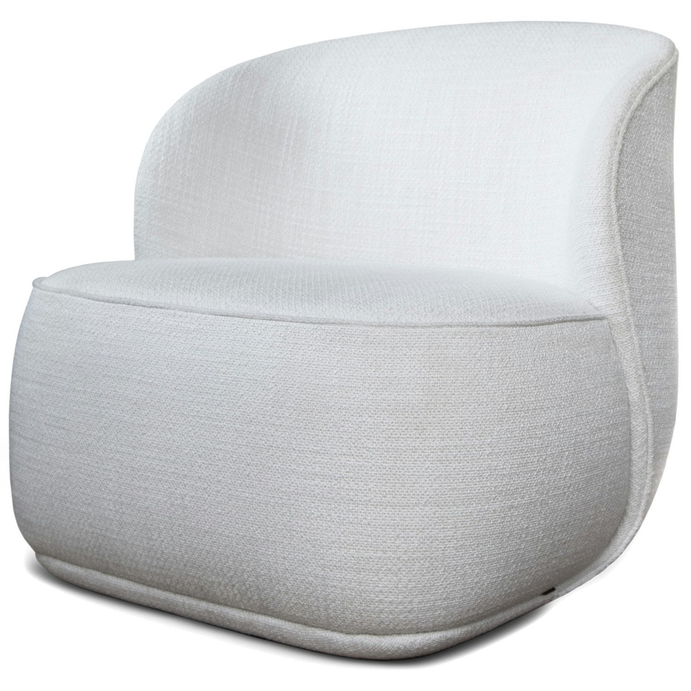 Pipe Swivel Lounge Chair With Return Function, Cream