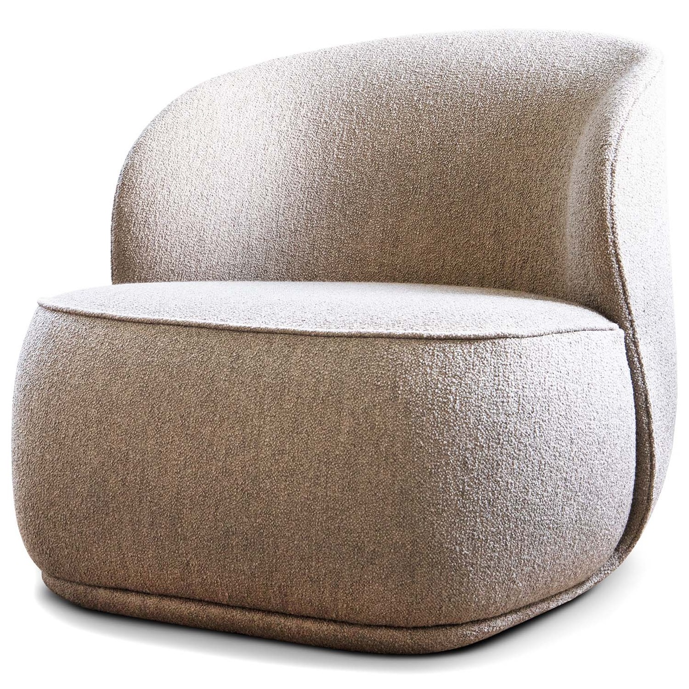 Pipe Swivel Lounge Chair With Return Function, Hemp