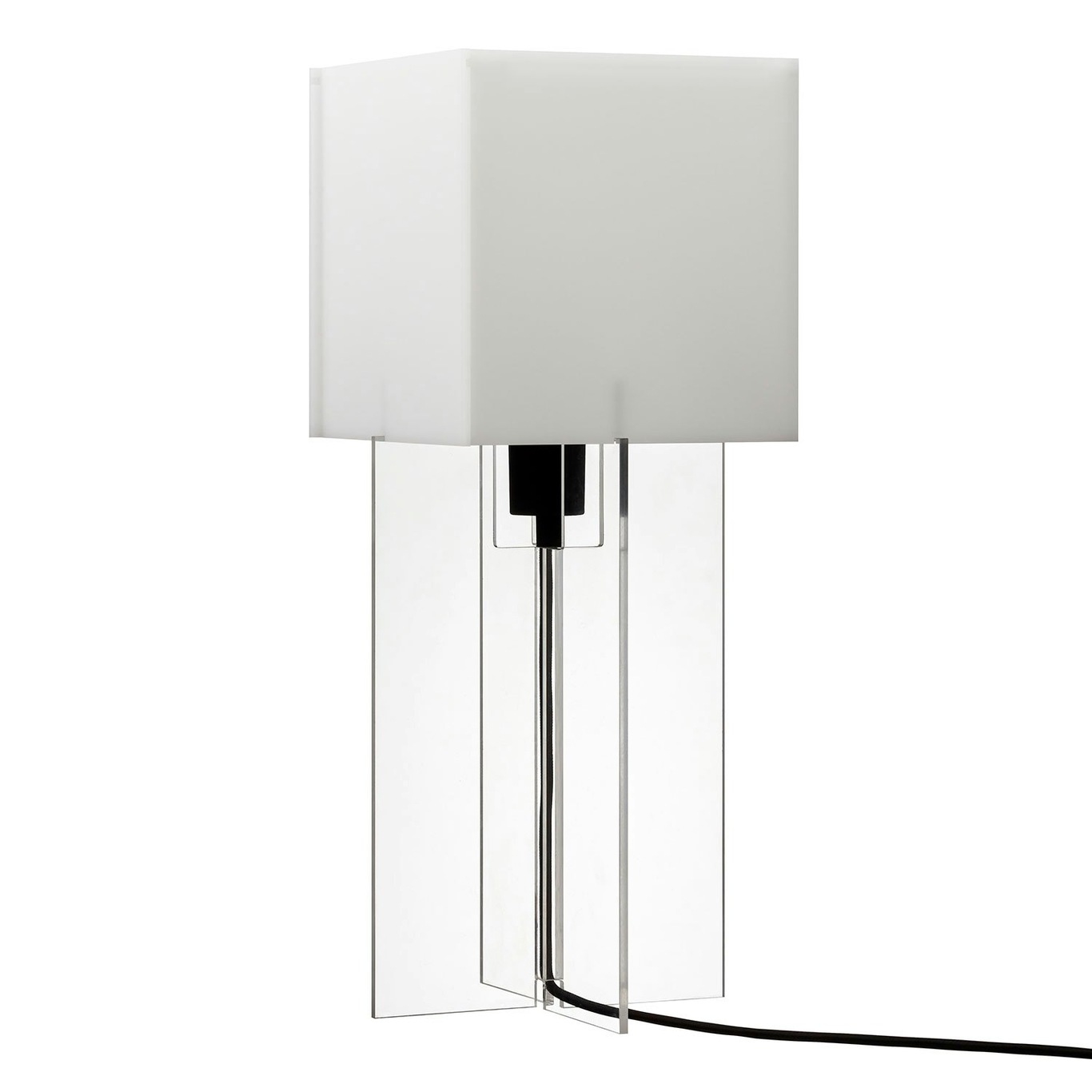 Cross-Plex T-500 Table Lamp, Opal/ Clear