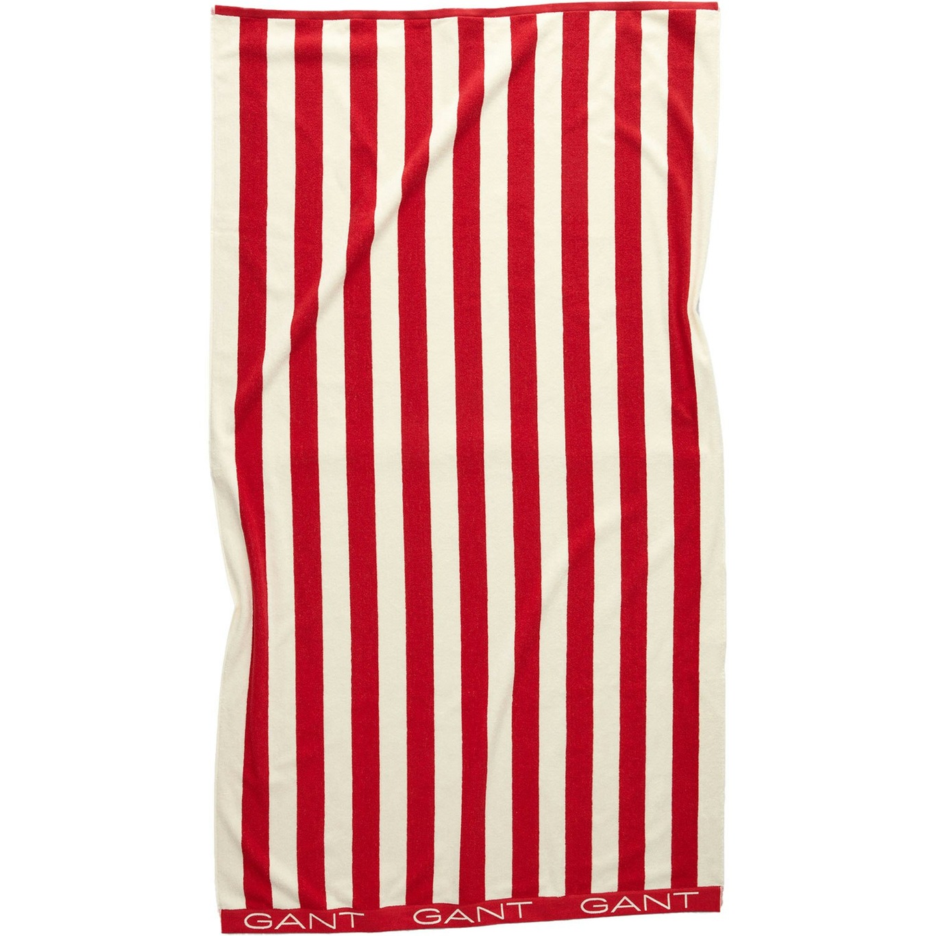 Block Stripe Beach Towel 100x180 cm, Bright Red