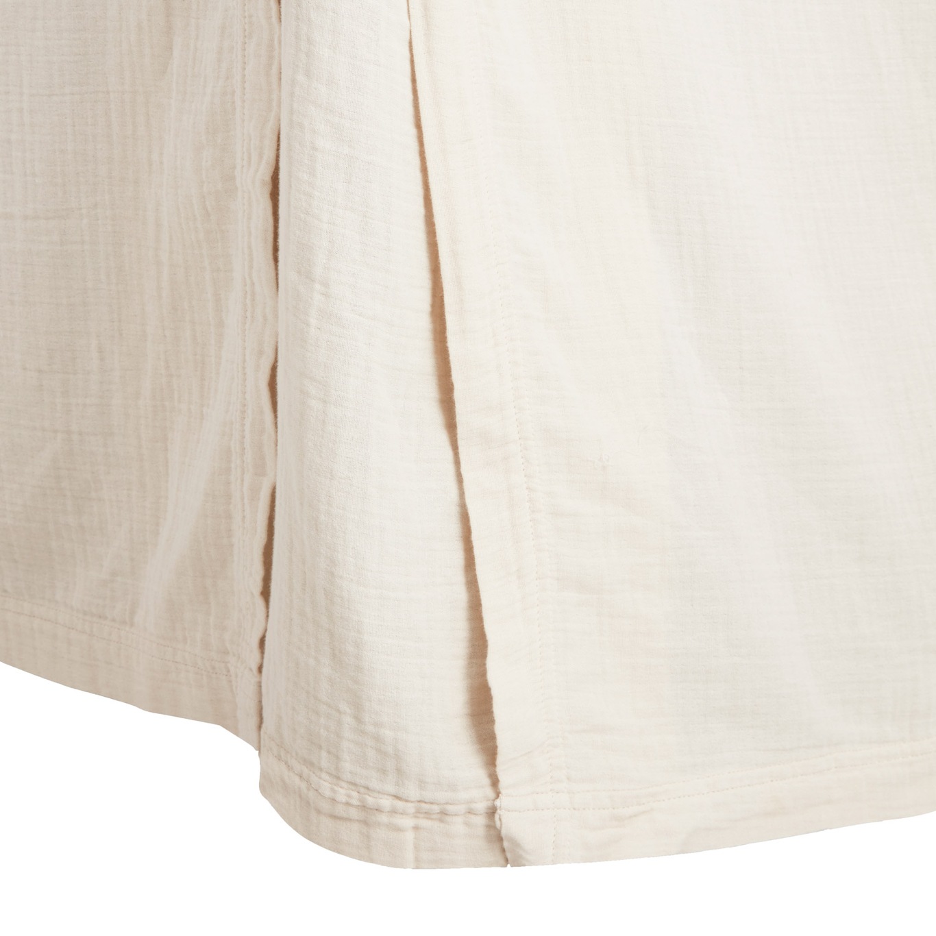 Eggshell Muslin Bed Skirt, 180x200 cm