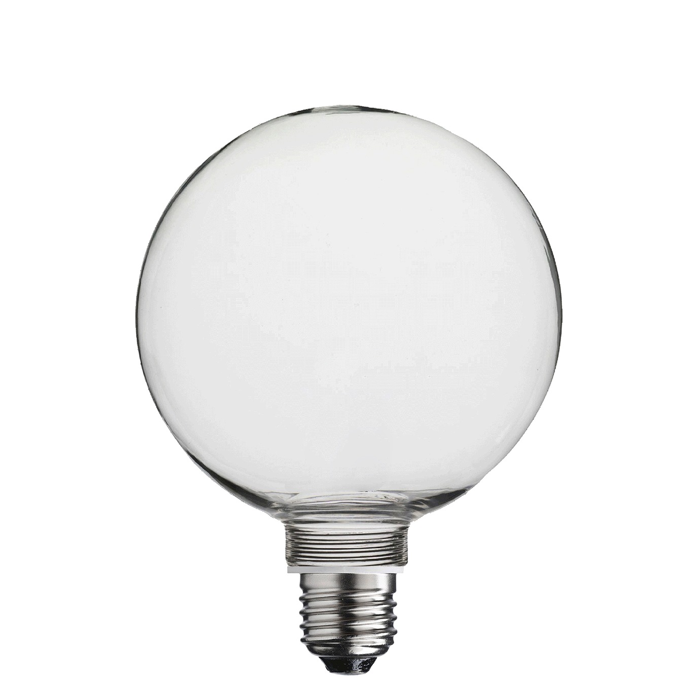 E126 E27 Globe Clear Dimmable Without Light source, 125 mm