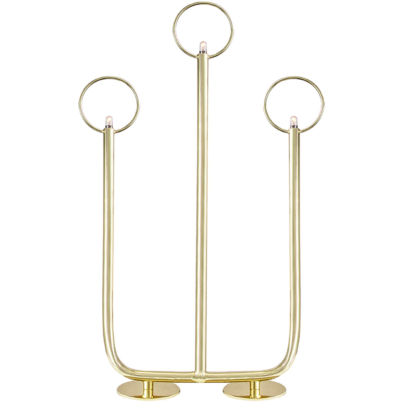 Natale 3 Advent Candle Holder, Brass