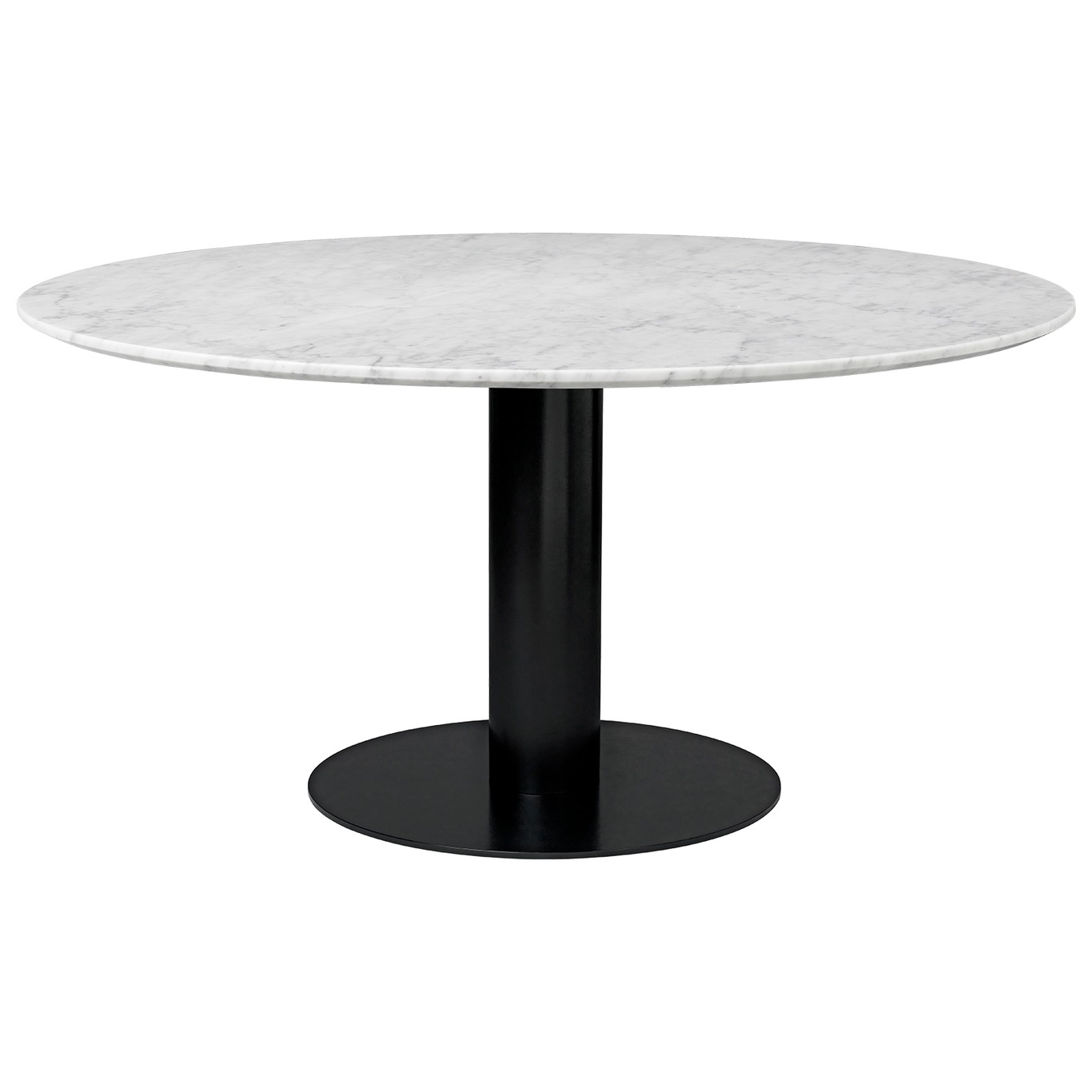 2.0 Dining Table Bianco Carrara/Black Ø150 cm
