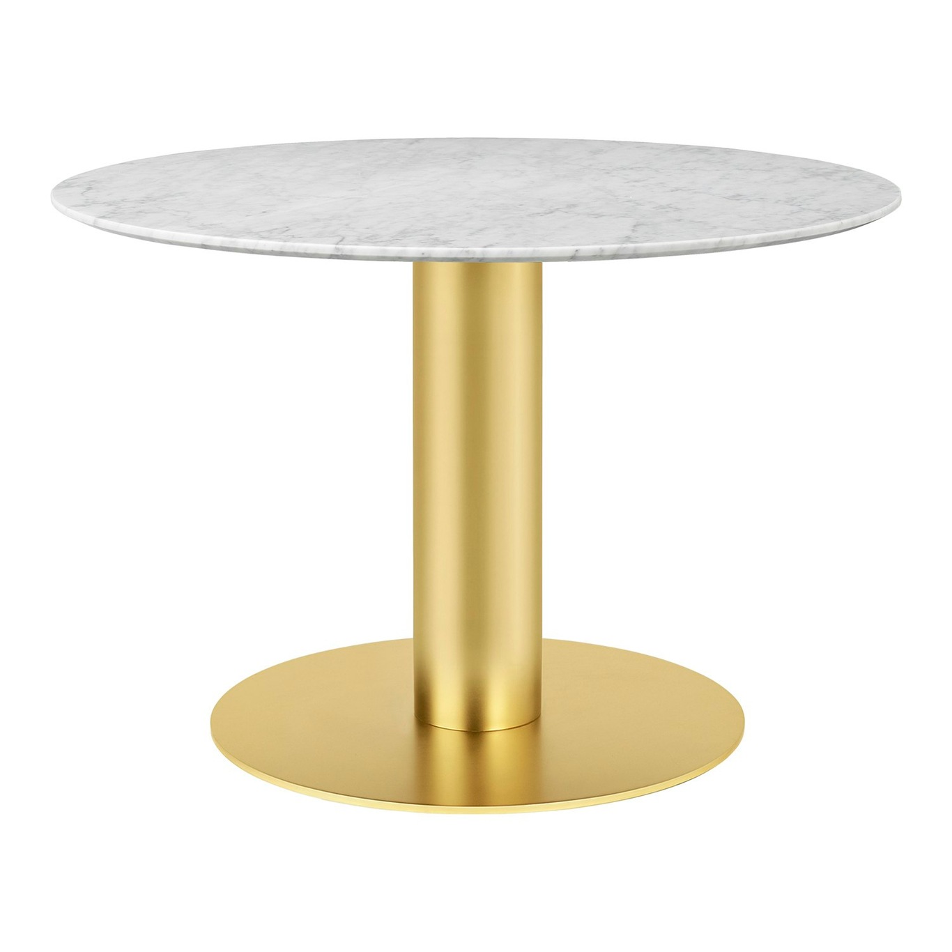 2.0 Dining Table, Brass/White Marble Ø110cm
