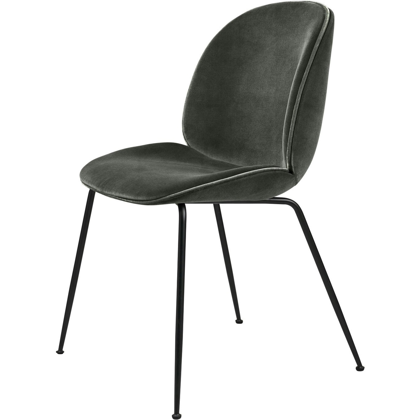 Beetle Chair Upholstered Black Base / Eros, Graphite
