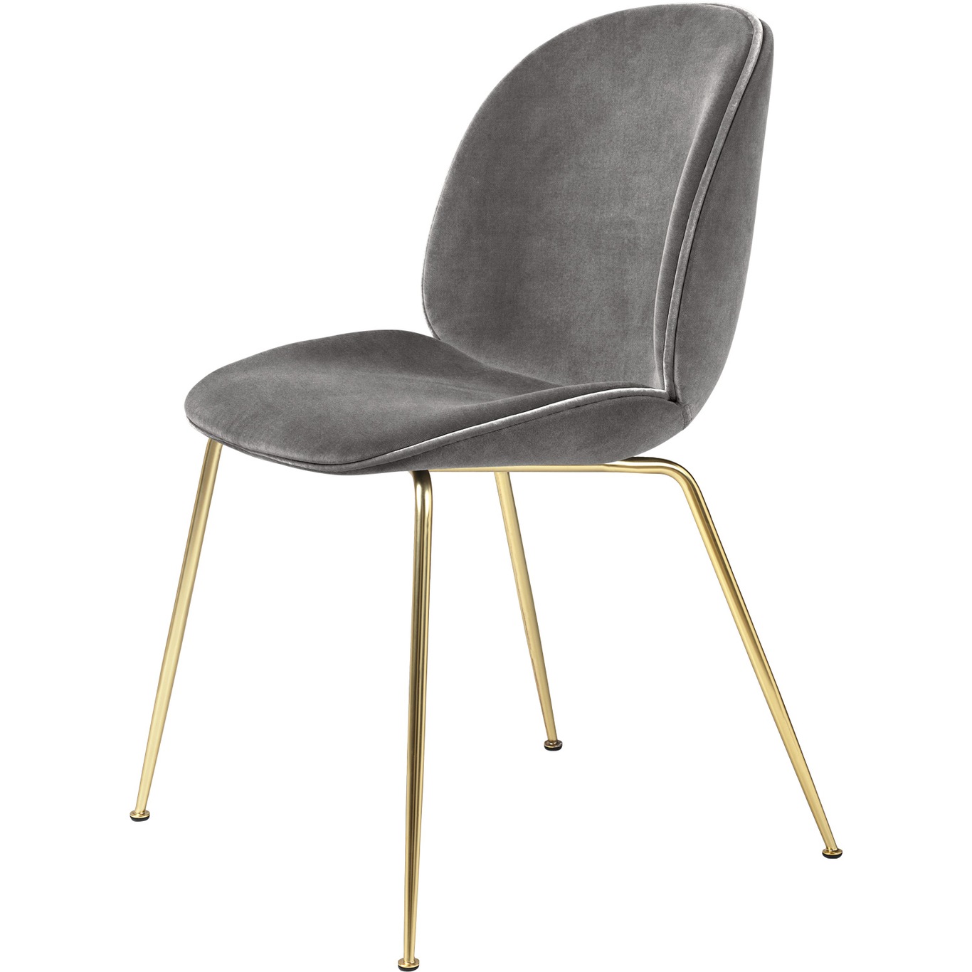 Beetle Chair Upholstered Brass Base/ Eros, Concrete