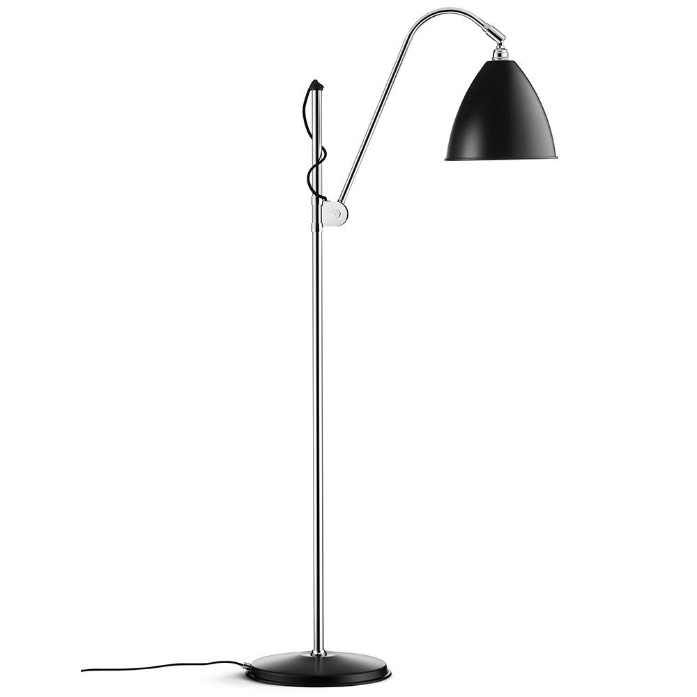 Bestlite BL3 M Floor Lamp, Chrome/Black Semi Matt - GUBI @ RoyalDesign