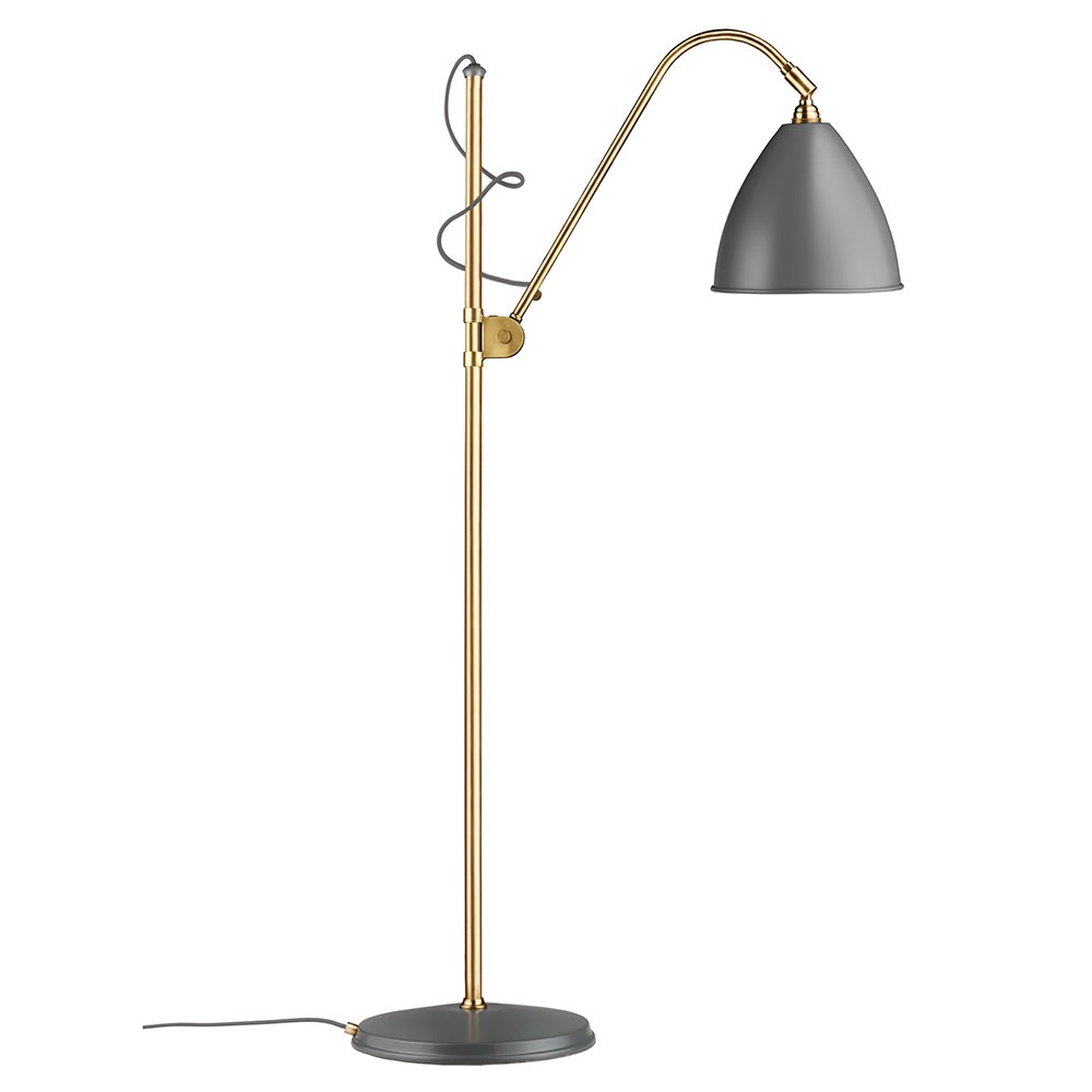 Bestlite BL3 M Floor Lamp, Brass/Grey Semi Matt