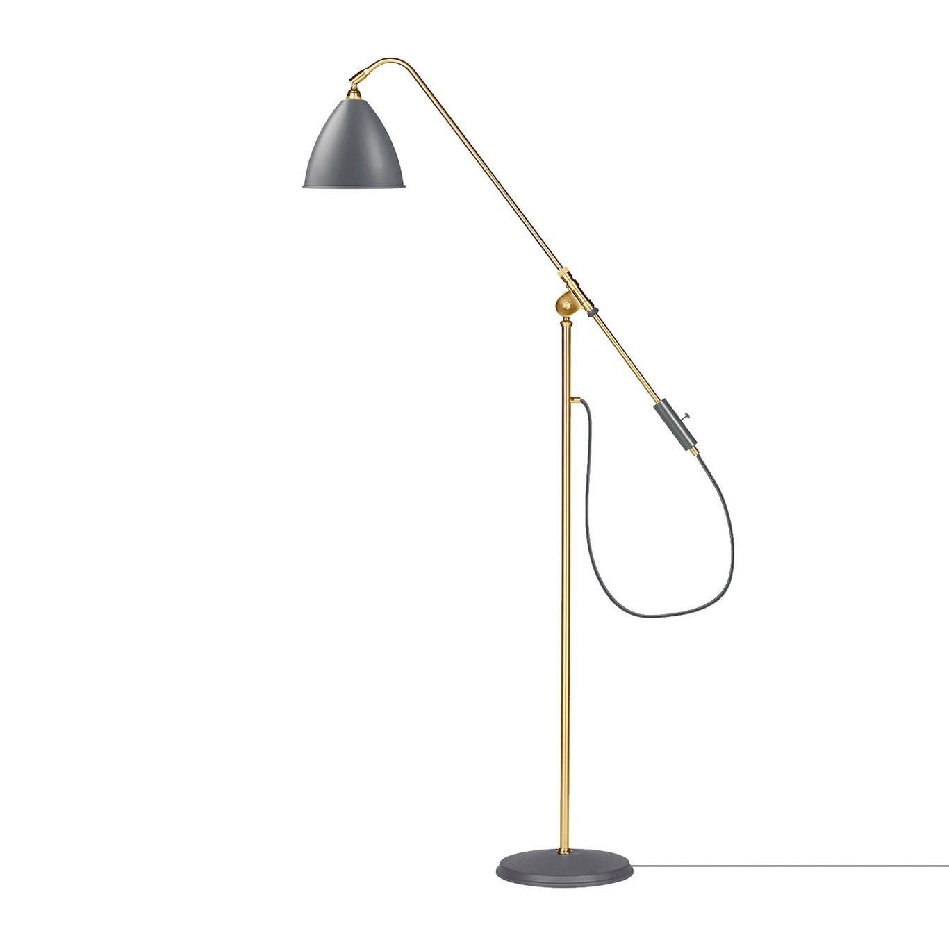 Bestlite BL4 M Floor Lamp, Brass/Grey