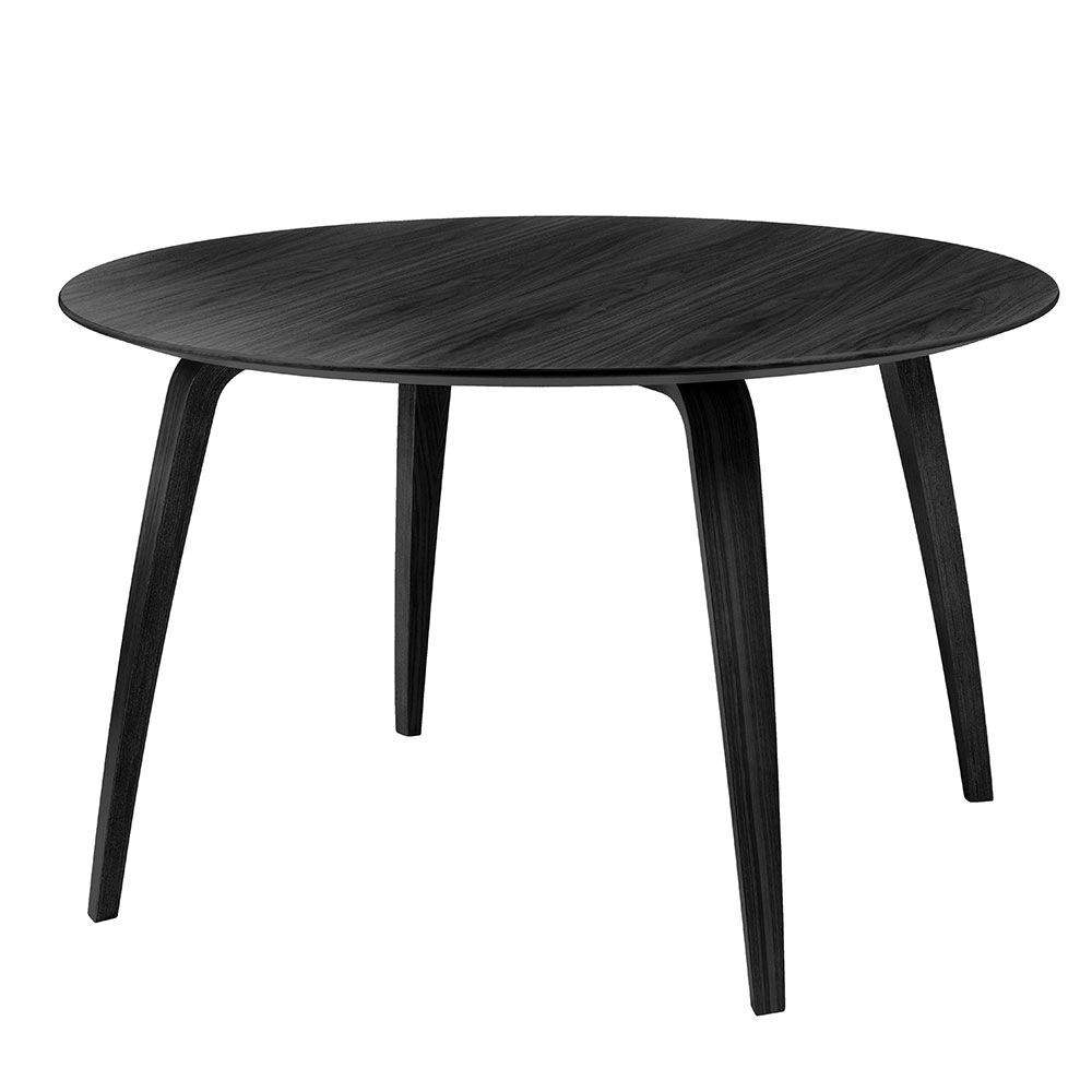 Dining Table Round, Black Stained Ash