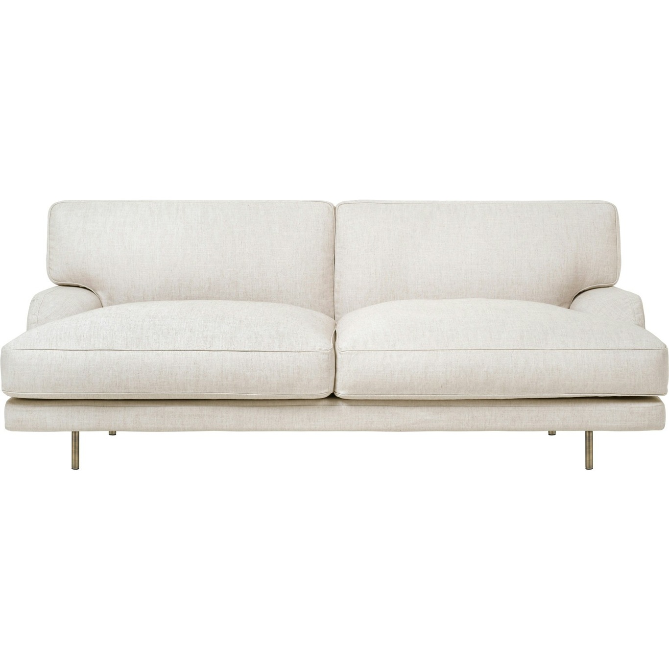 Flaneur Sofa FC 2-Seater, Legs Brass / Hot Madison 419 Off White