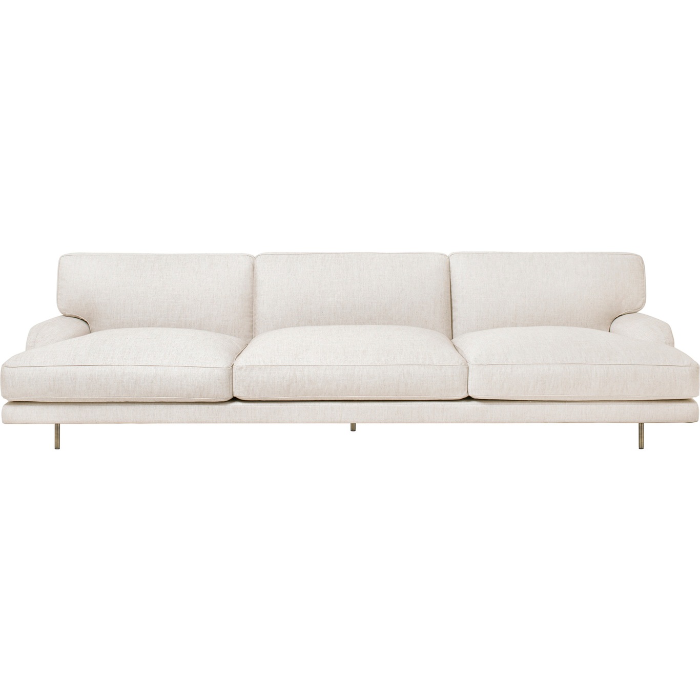 Flaneur Sofa LC 3-Seater, Legs Brass / Hot Madison 419 Off White