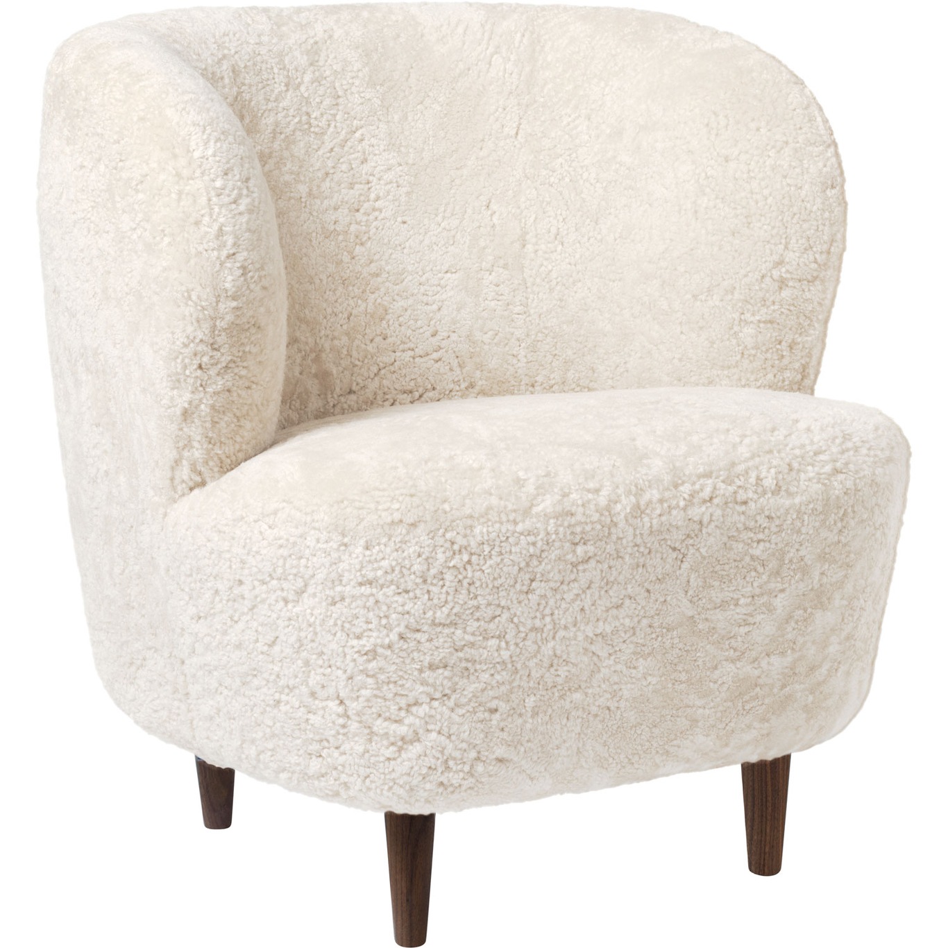 Stay Lounge Chair Sheepskin Offwhite/Walnut