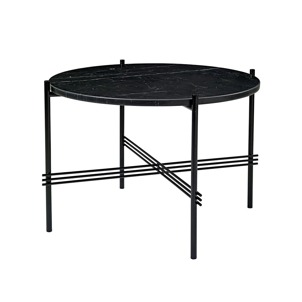 TS Coffee Table 55 cm, Black / Black Marquina marble
