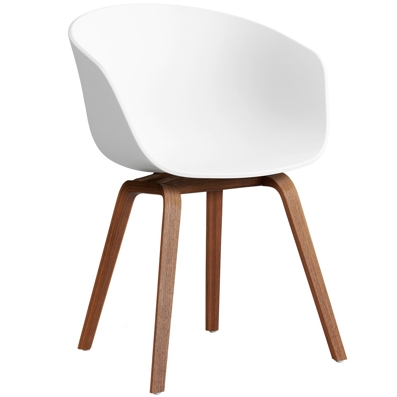 AAC 22 2.0 Armchair, Lacquered Walnut / White