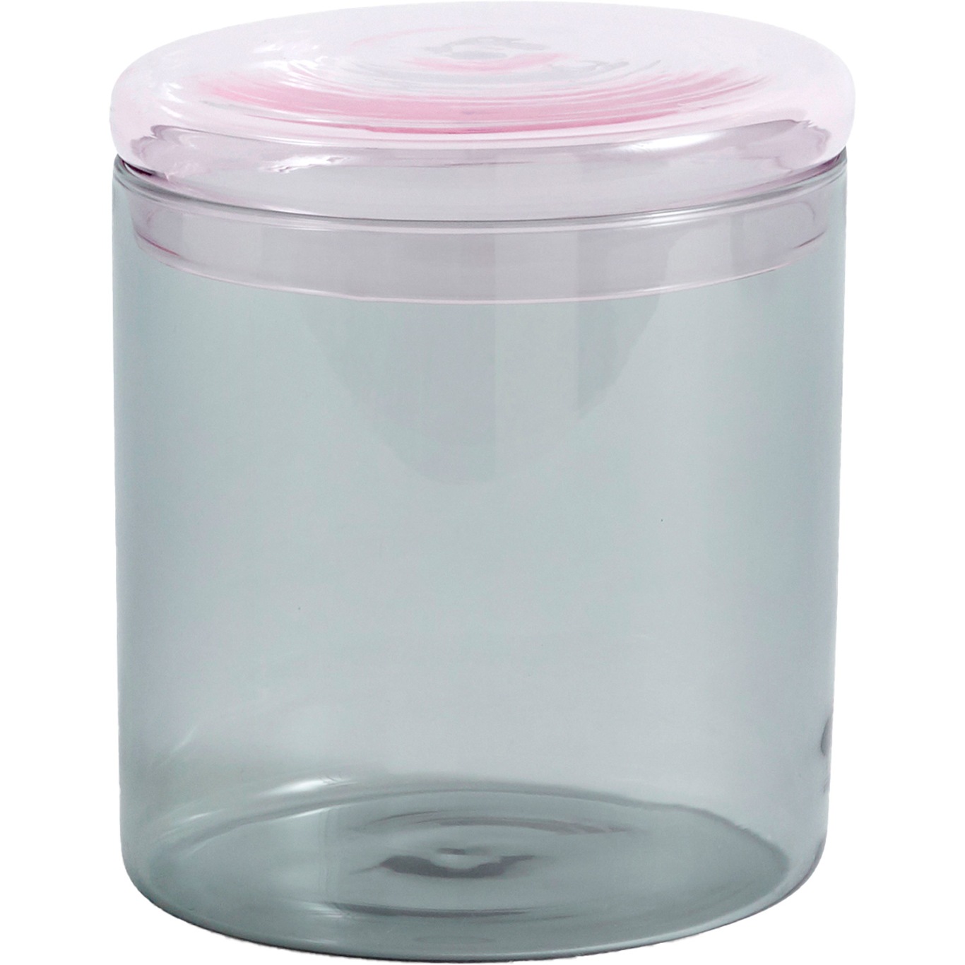 Borosilicate Jar L Ø12x13,5 cm, Grey/Light Pink