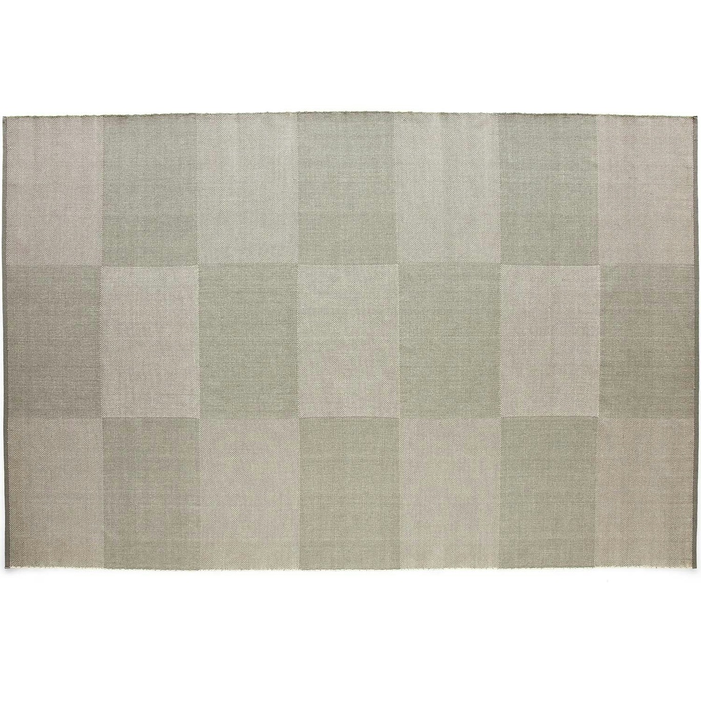 Check Wool Rug 200x300 cm, Grey