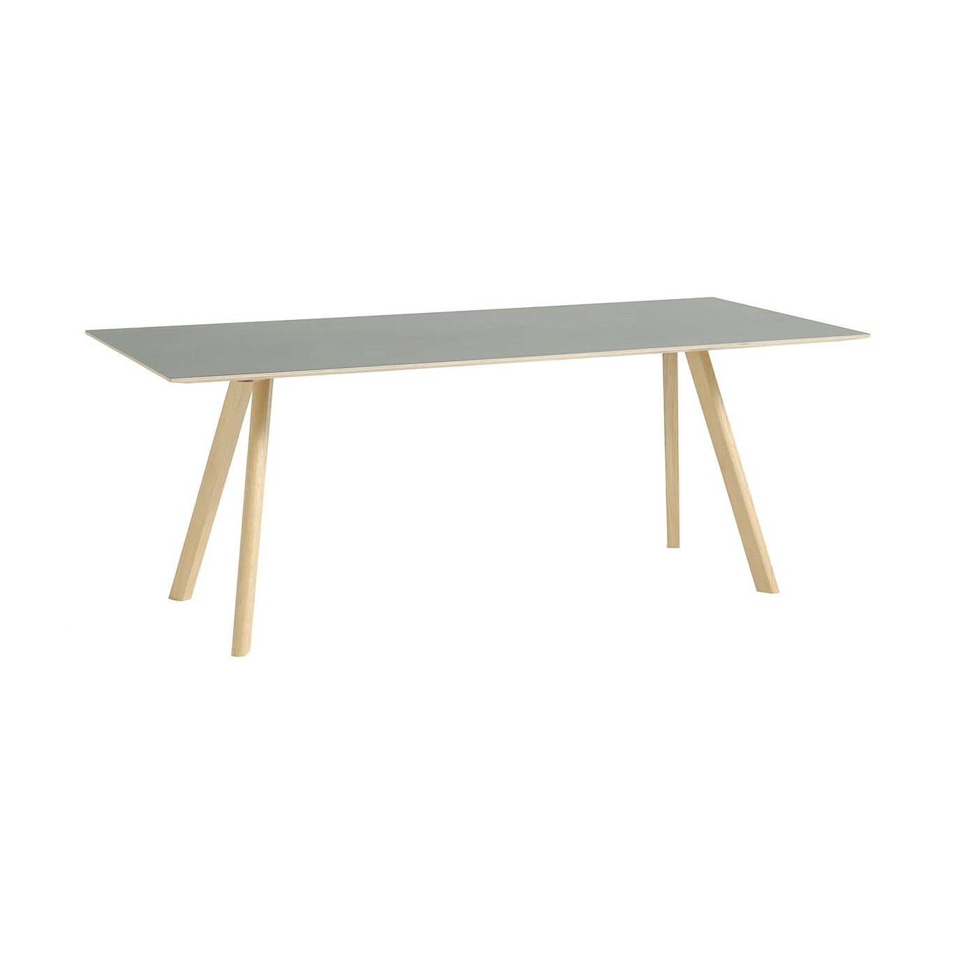 CPH 30 Table 90x200x74 cm, Waterbased Lacquered Oak/Grey Linoleum