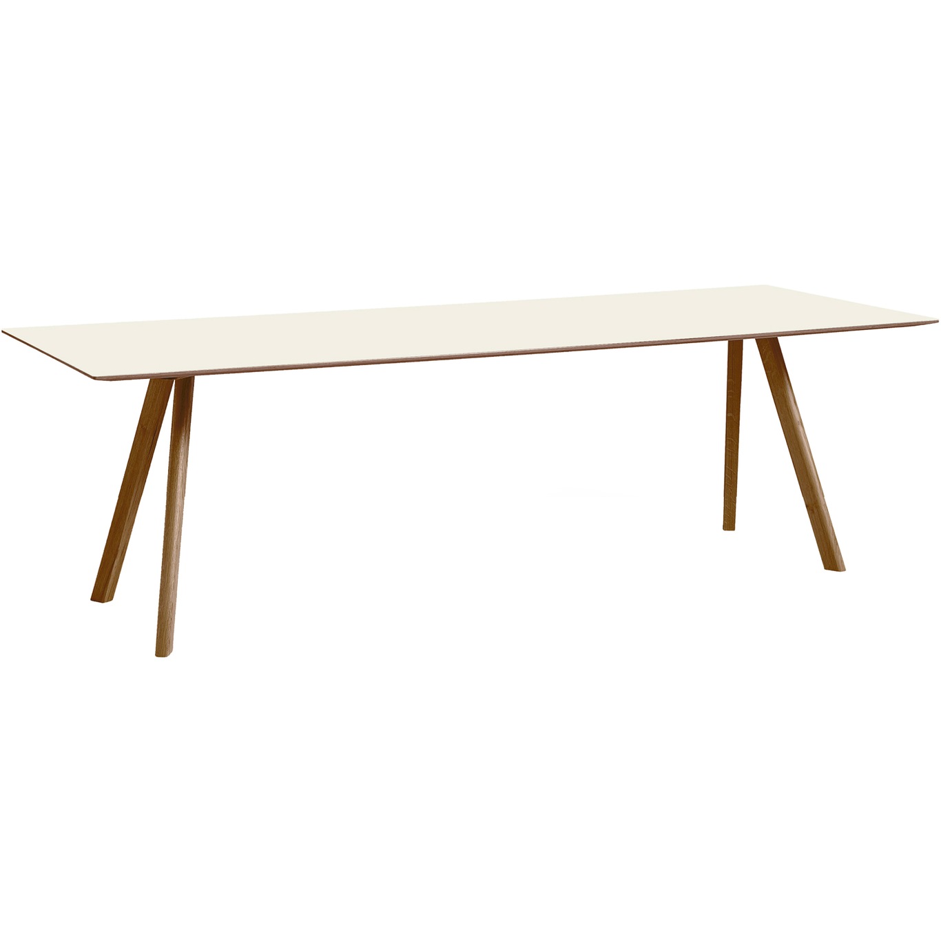 CPH 30 Table 90x250x74 cm, Water based lacquered Walnut / Off-white