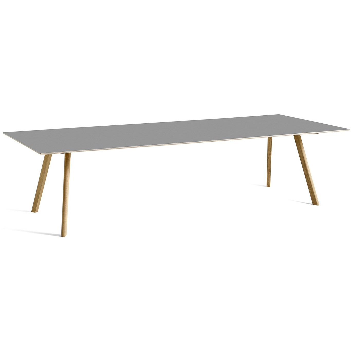CPH 30 Table 300x90 cm, Water-based Lacquered Oak / Grey Linoleum