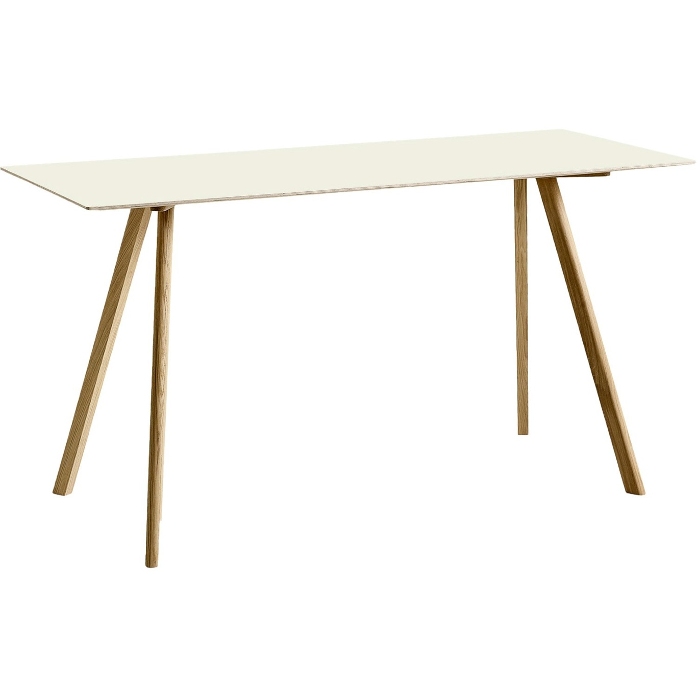 CPH 30 Bar Table 80x200x105 cm, Waterbased Lacquered Oak/Off-White Linoleum