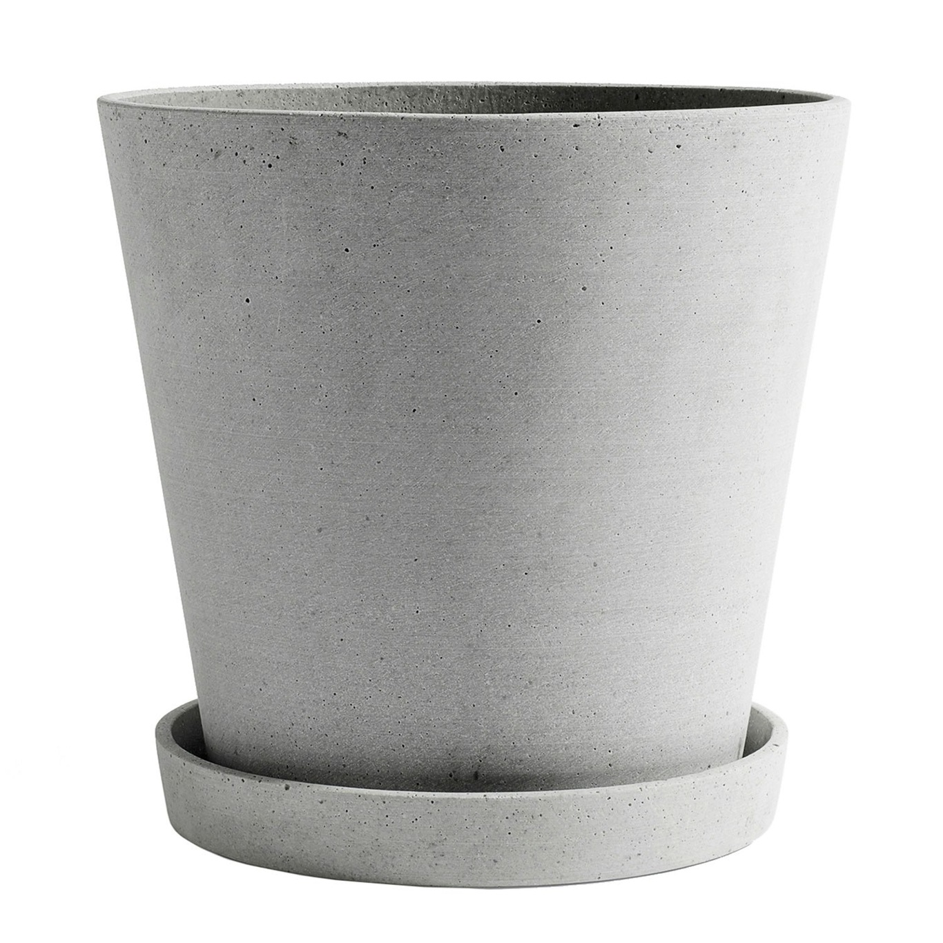 Flowerpot With Saucer Grey, Ø26 cm XXL