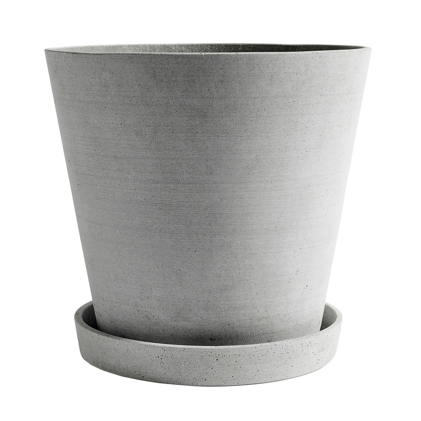 Flowerpot With Saucer Grey, Ø34 cm XXXL