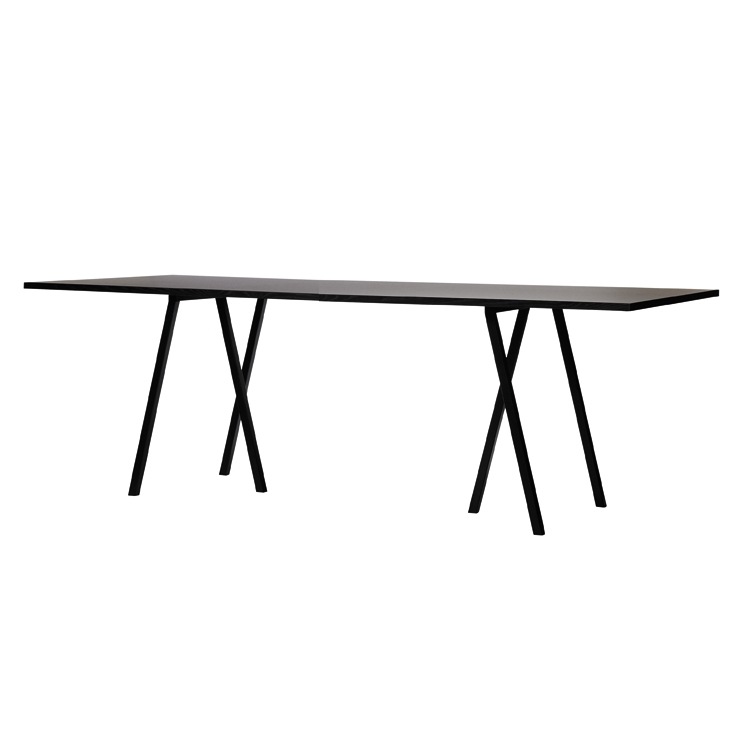 Loop Stand Table 180 cm, Linoleum / Black