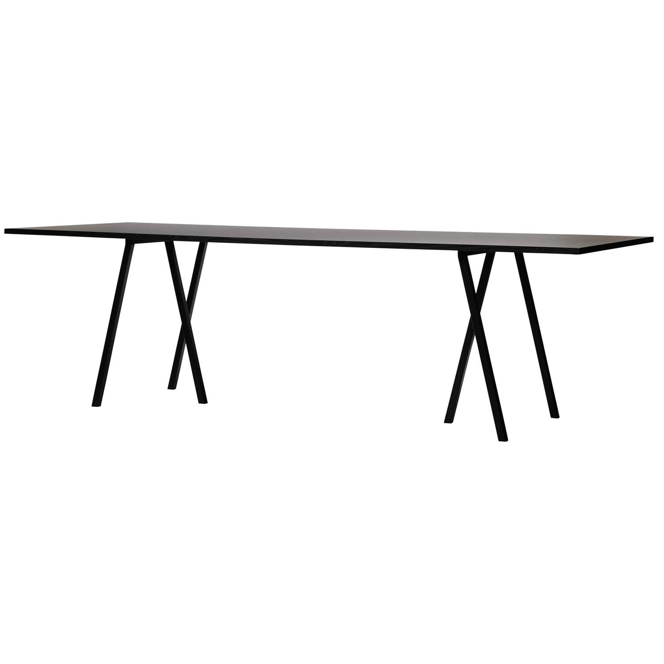 Loop Stand Table 200 cm, Linoleum / Black