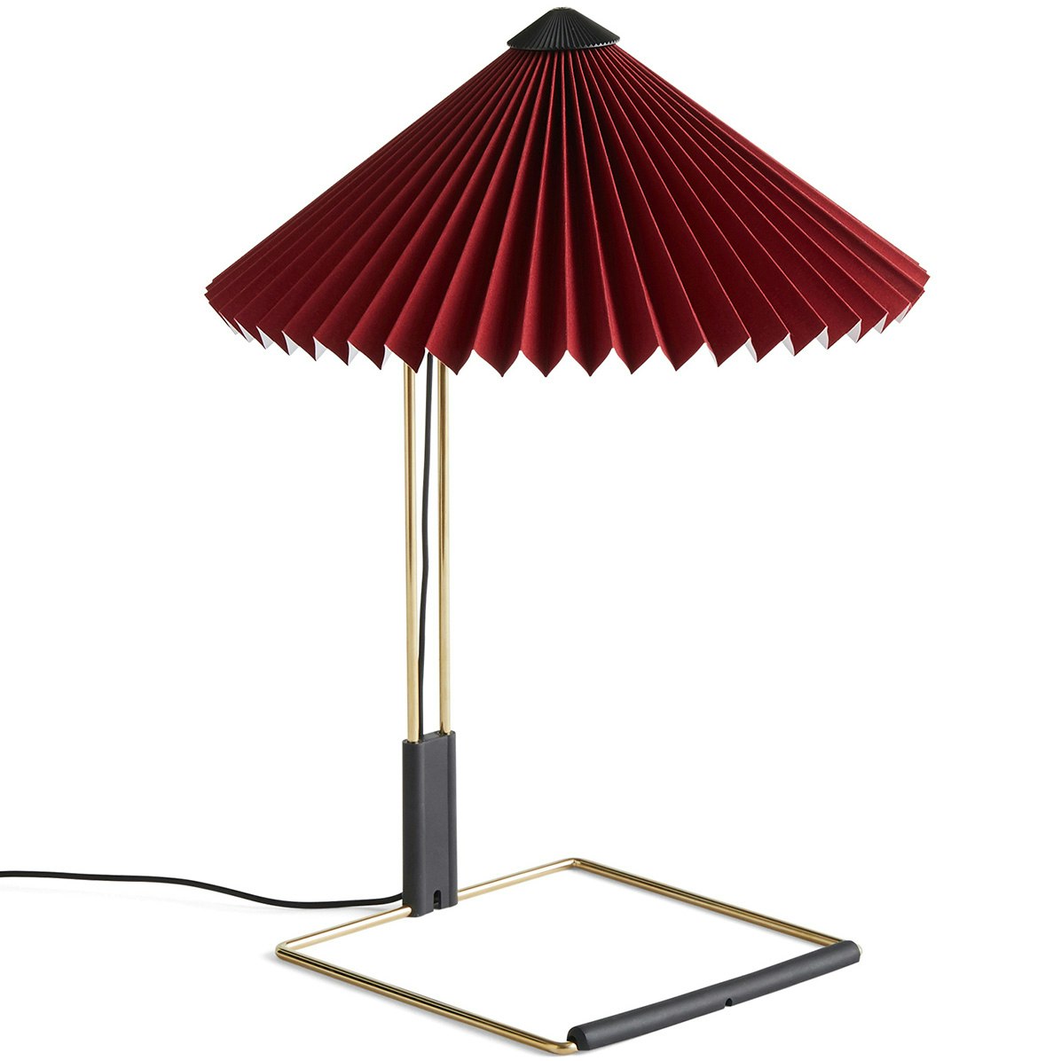 Matin Table Lamp 300 mm, Polished Brass / Oxide Red