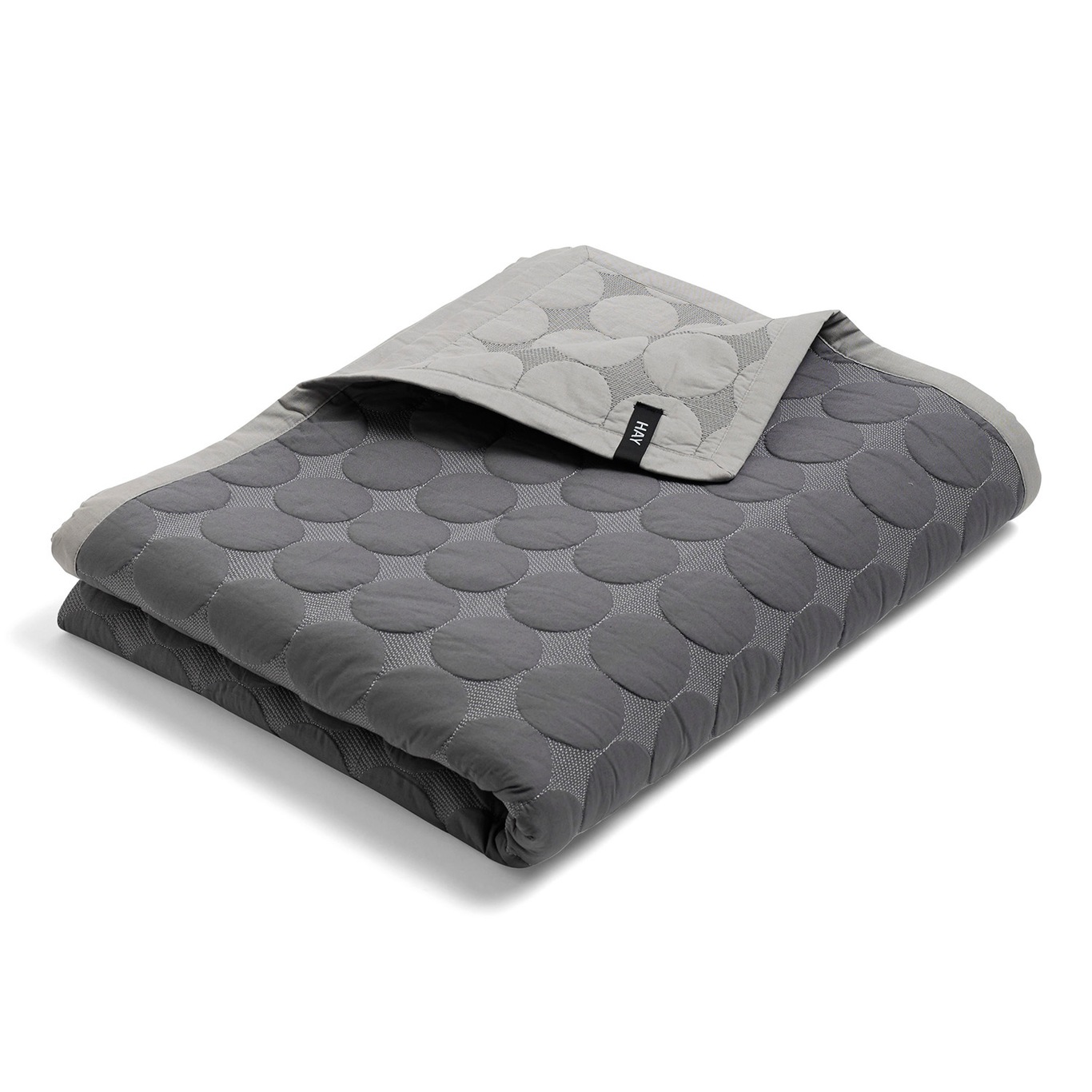 Mega Dot Bedspread, 195x245 cm, Dark Grey