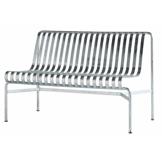 Palissade Dining Bench Without Armrests, Hot Galvanized